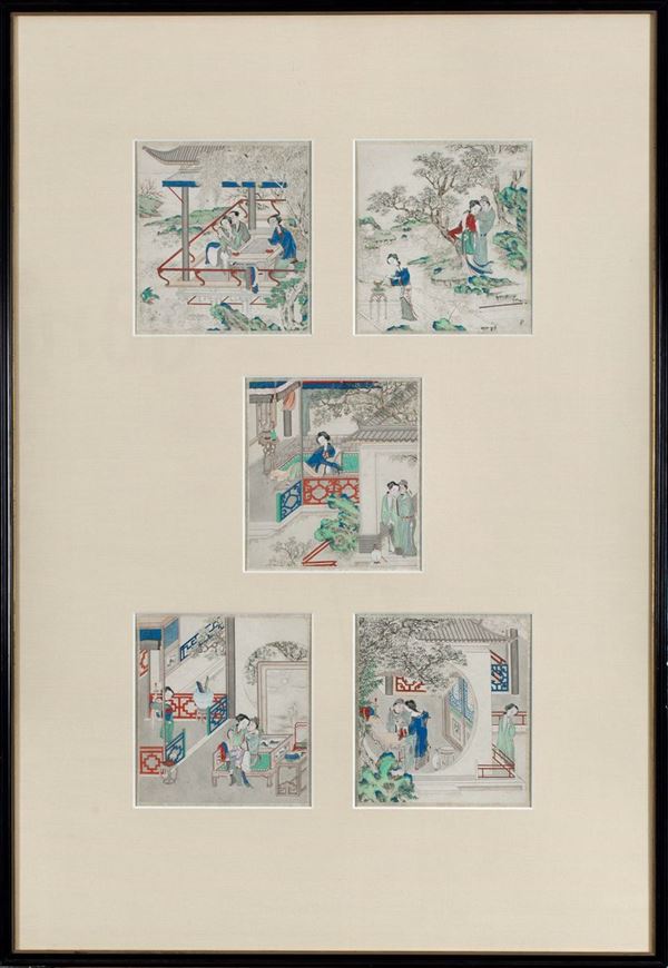  DIPINTO SU CARTA  (Cina, dinastia Qing, XVIII / XIX secolo)  - Asta Fine Asian Art - Marcopolo srl - Marcopolo Asian Art Auction Milano