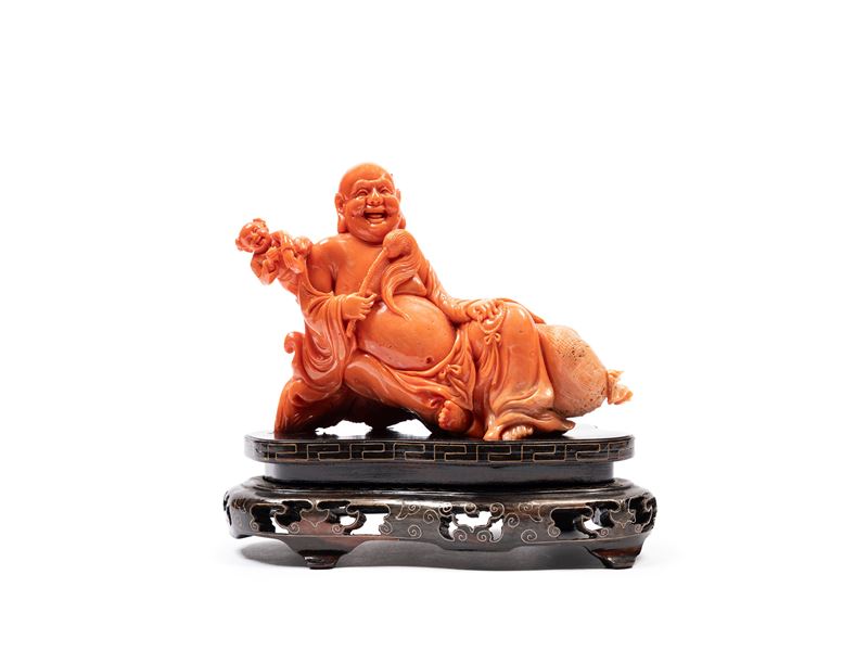 ☼FIGURA IN CORALLO ROSSO MOMO O CERASUOLO