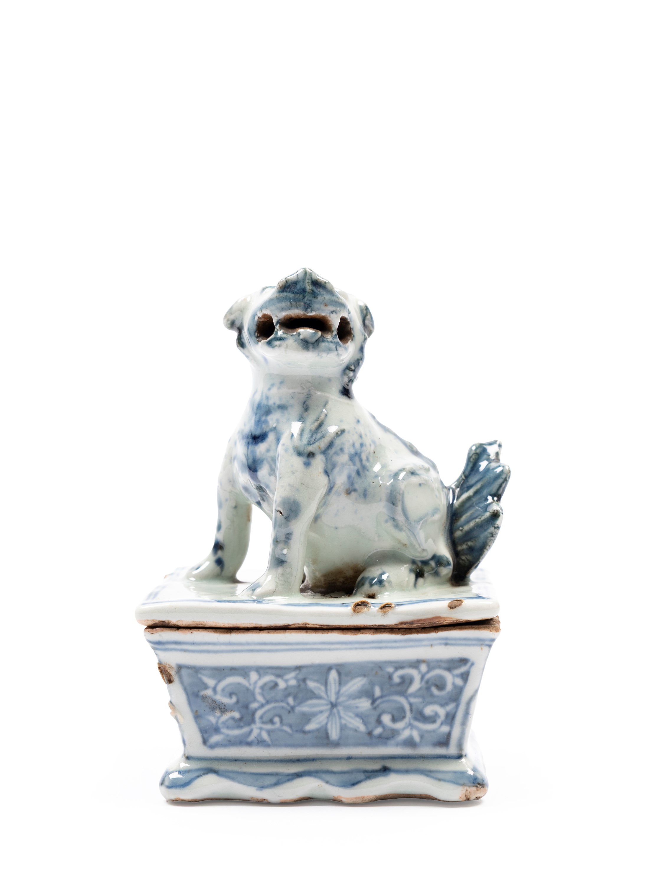 BRUCIA INCENSO IN PORCELLANA BIANCO E BLU 'KOSOMETSUKE'