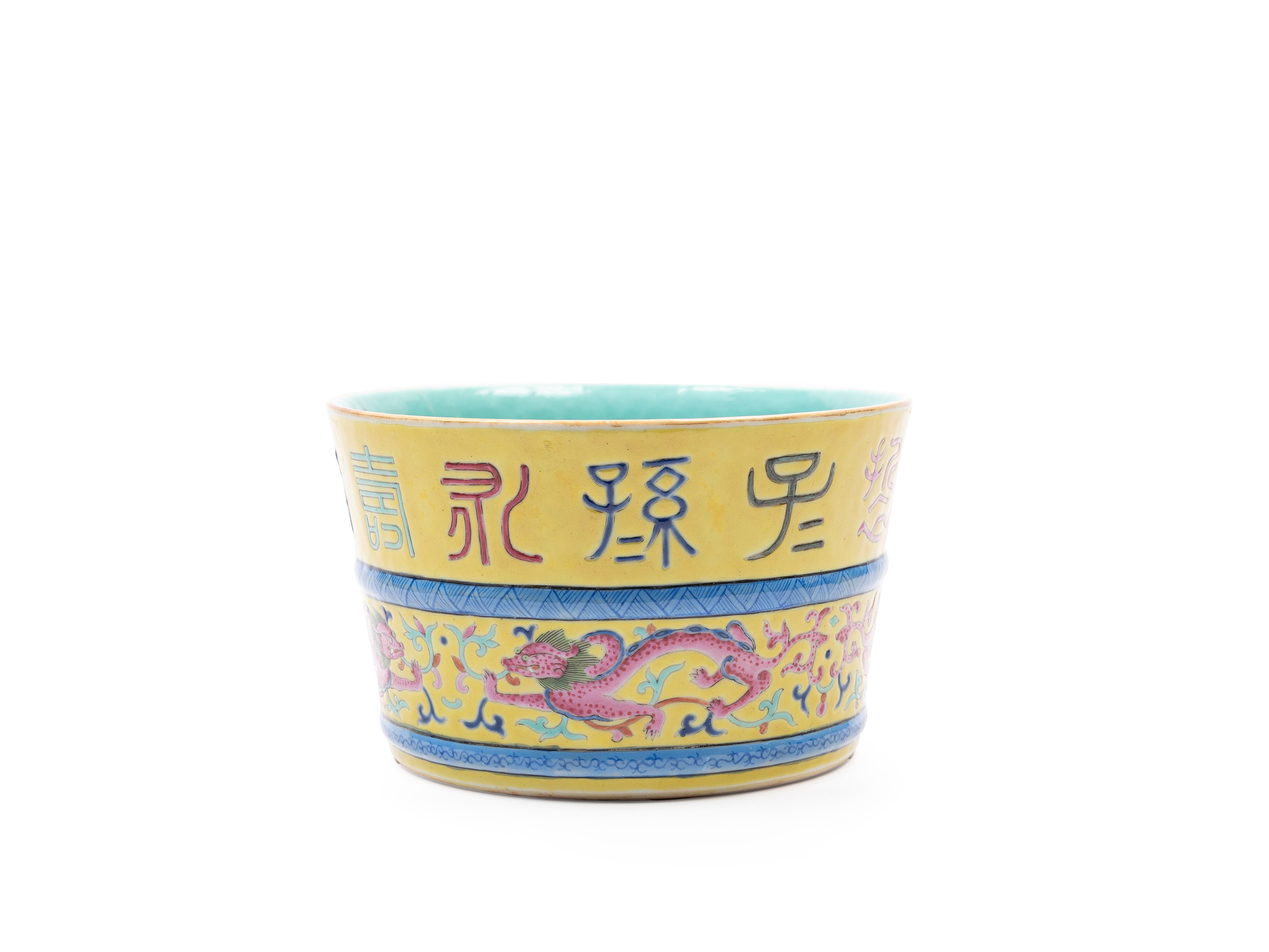 SCIACQUA PENNELLI IN PORCELLANA FAMIGLIA ROSA