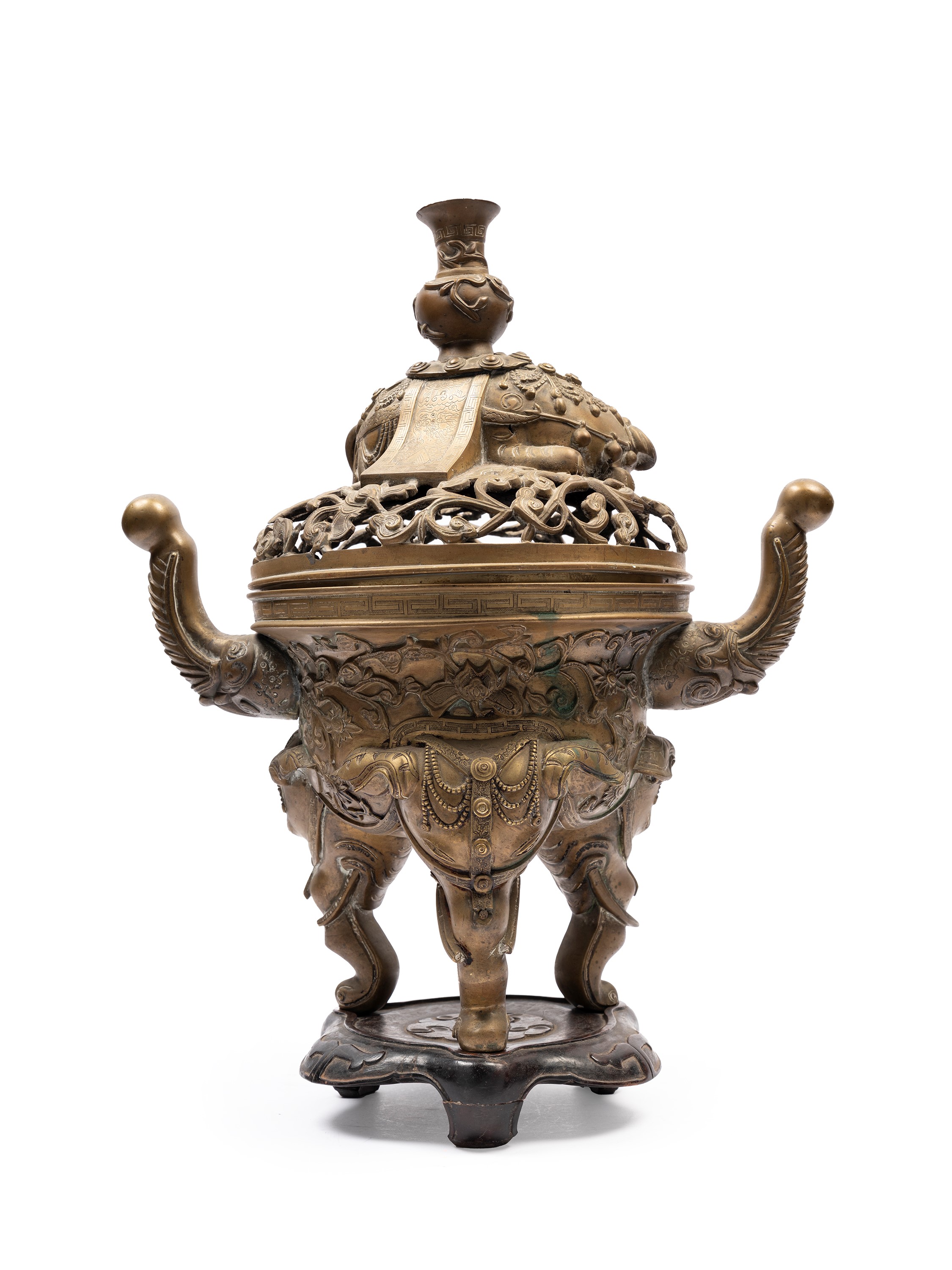 INCENSIERE TRIPODE IN BRONZO