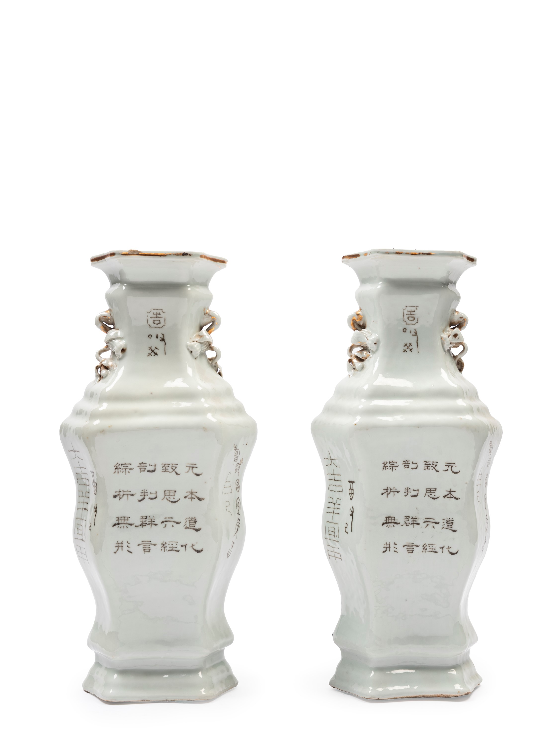 COPPIA DI VASI IN PORCELLANA SHUICAI