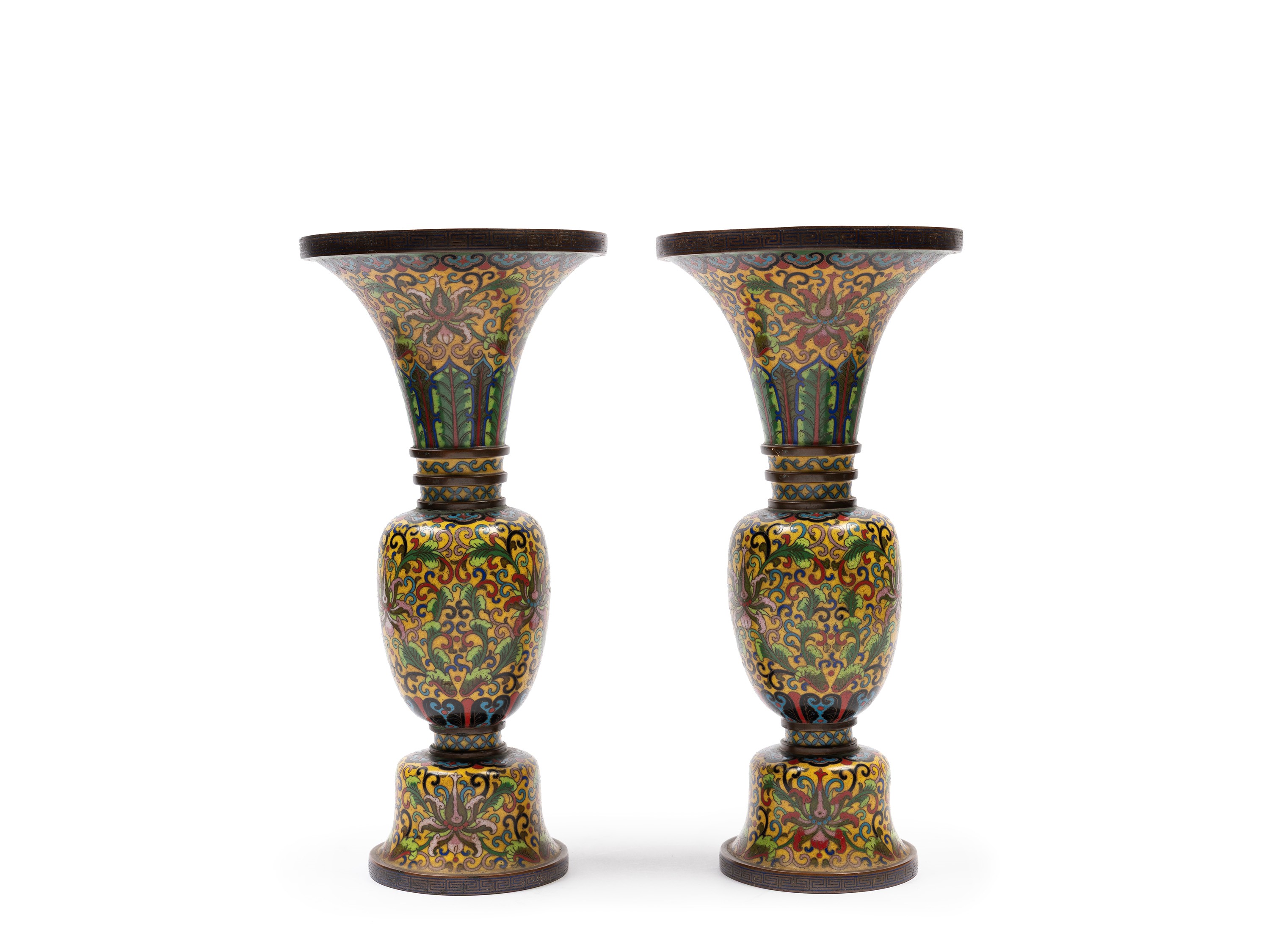Coppia di Vasi in Cloisonné