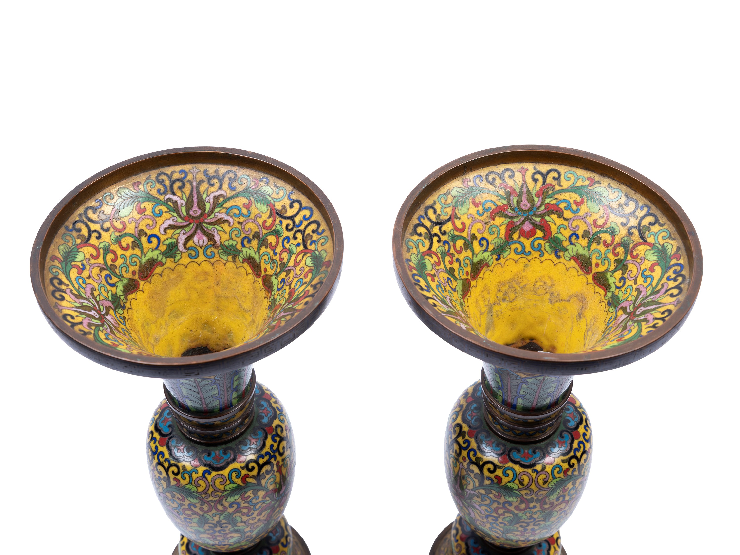 COPPIA DI VASI IN CLOISONNÉ