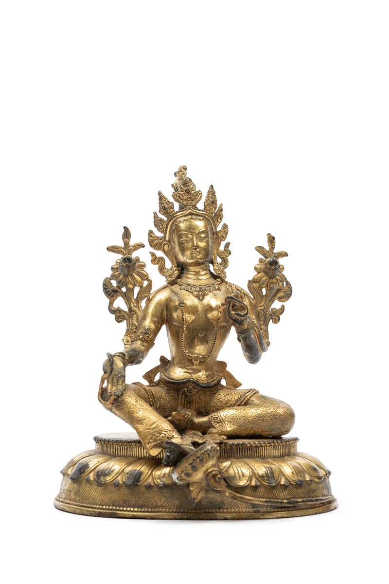 FIGURA IN BRONZO DORATO