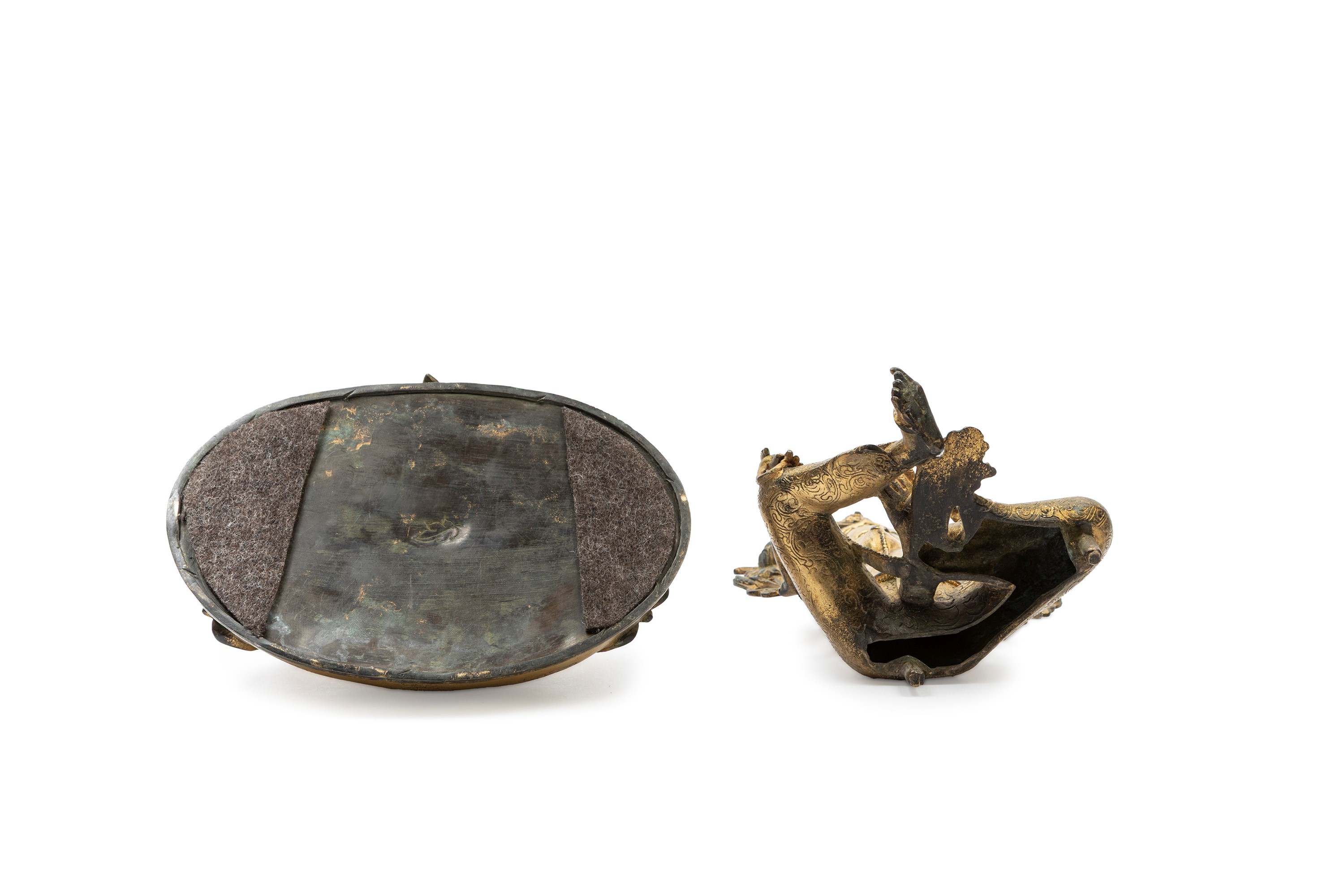 FIGURA IN BRONZO DORATO