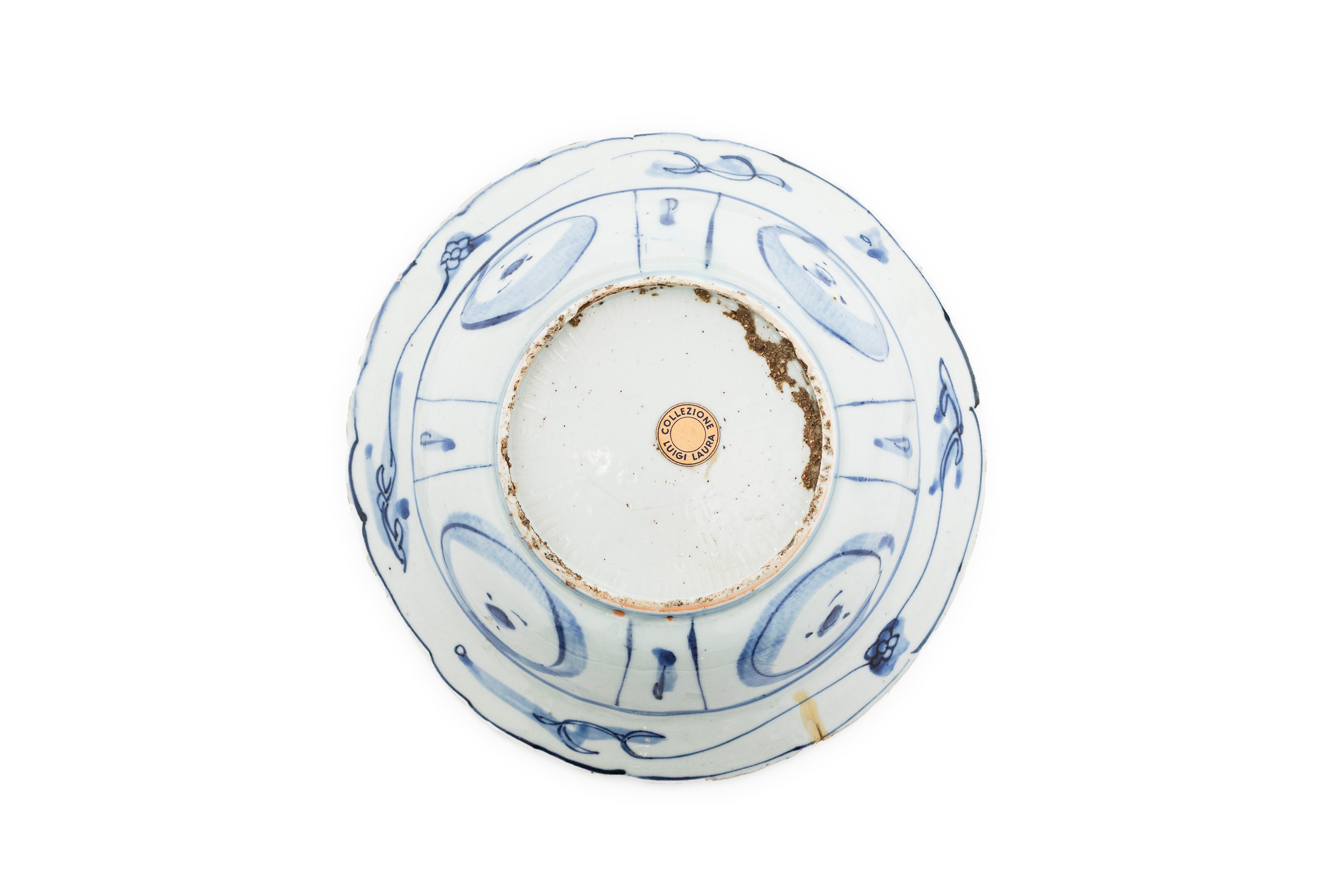 PICCOLO PIATTO IN PORCELLANA BIANCA E BLU