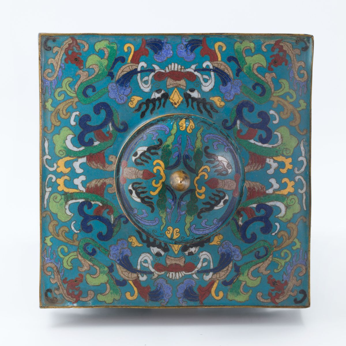 Vaso cloisonné, Cina, fine XIX secolo