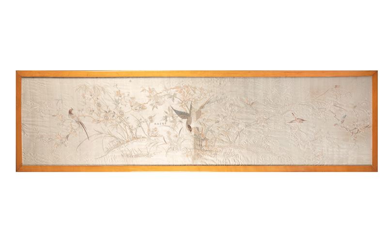 GRANDE RICAMO SU SETA