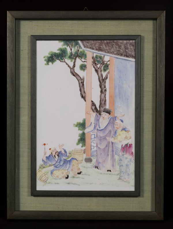 PLACCA IN PORCELLANA  (Cina, Repubblica di Cina (1912-1949))  - Asta Fine Asian Art - Marco Polo Auctions - Asian Art Auctions Milano