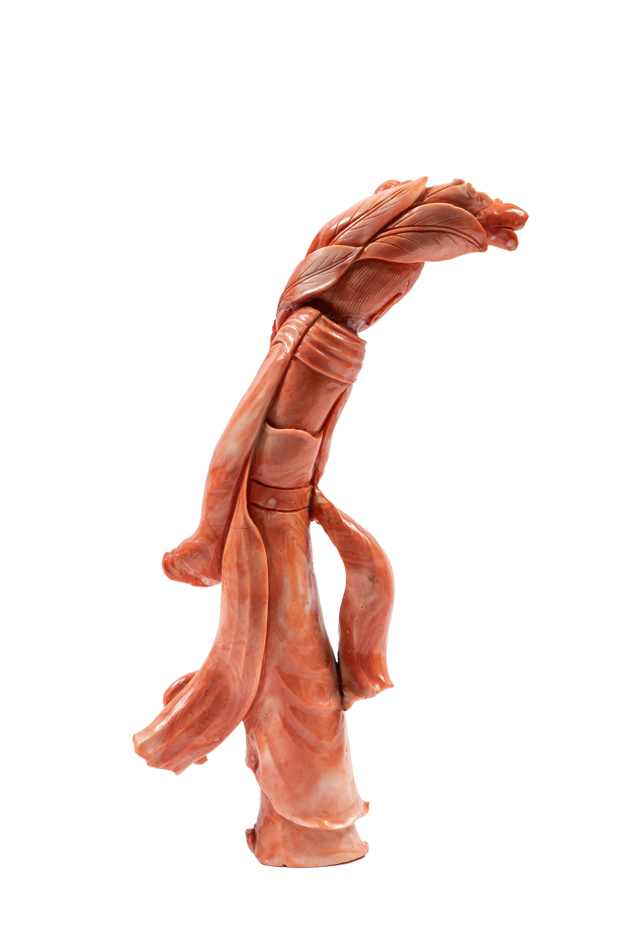 ☼GRANDE SCULTURA IN CORALLO ROSSO MOMO O CERASUOLO