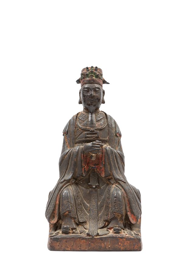 A BRONZE FIGURE OF 
