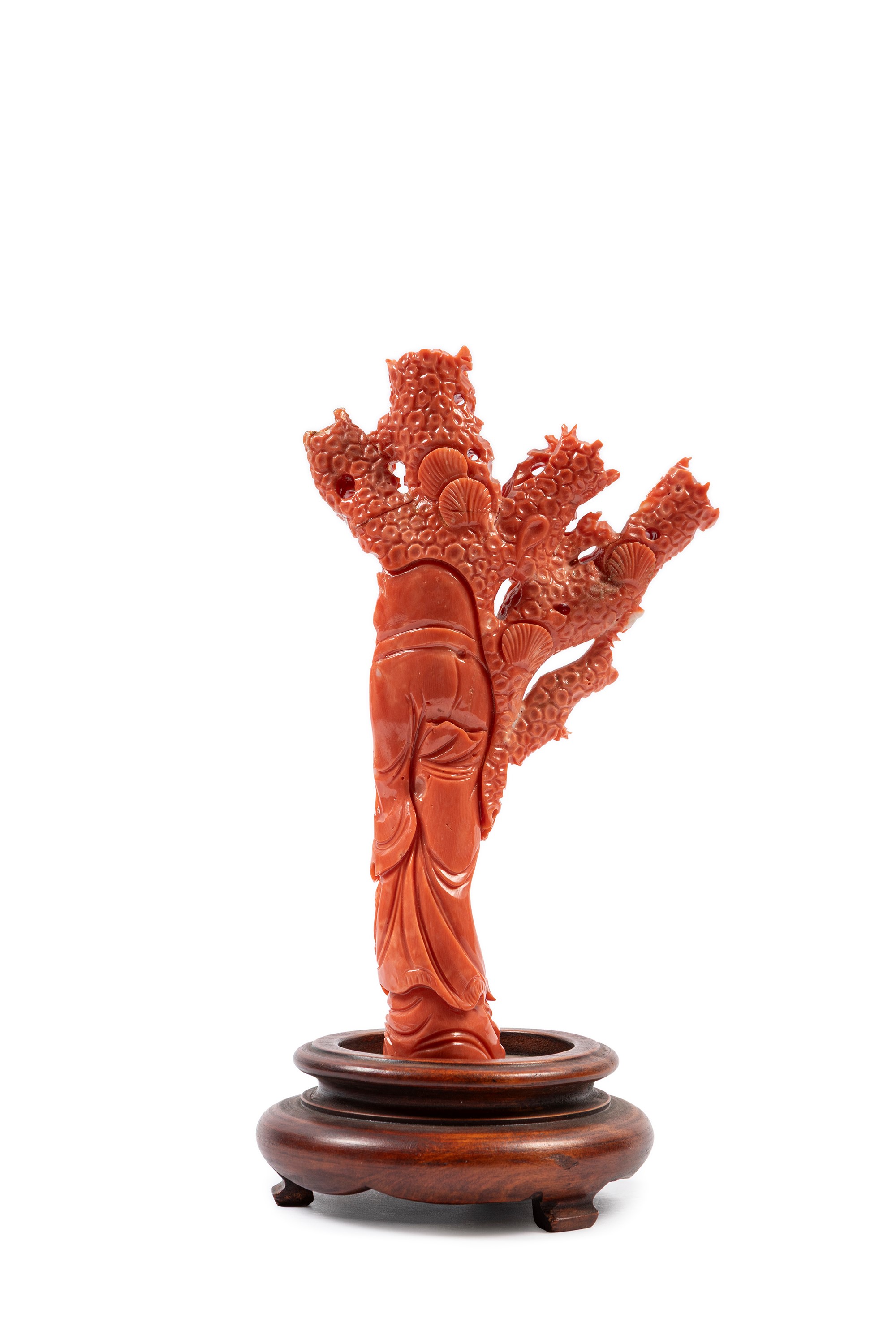 ☼SCULTURA IN CORALLO ROSSO MOMO O CERASUOLO