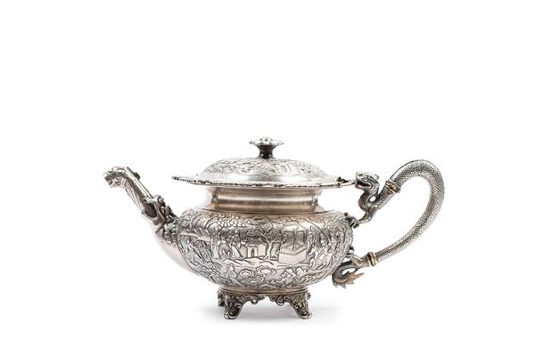 A METAL TEAPOT