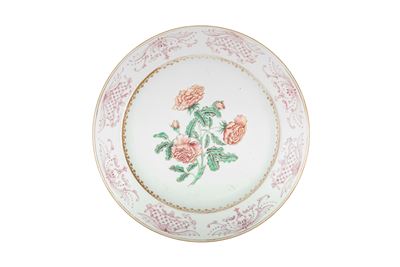 Grande Piatto in Porcellana Famiglia Rosa