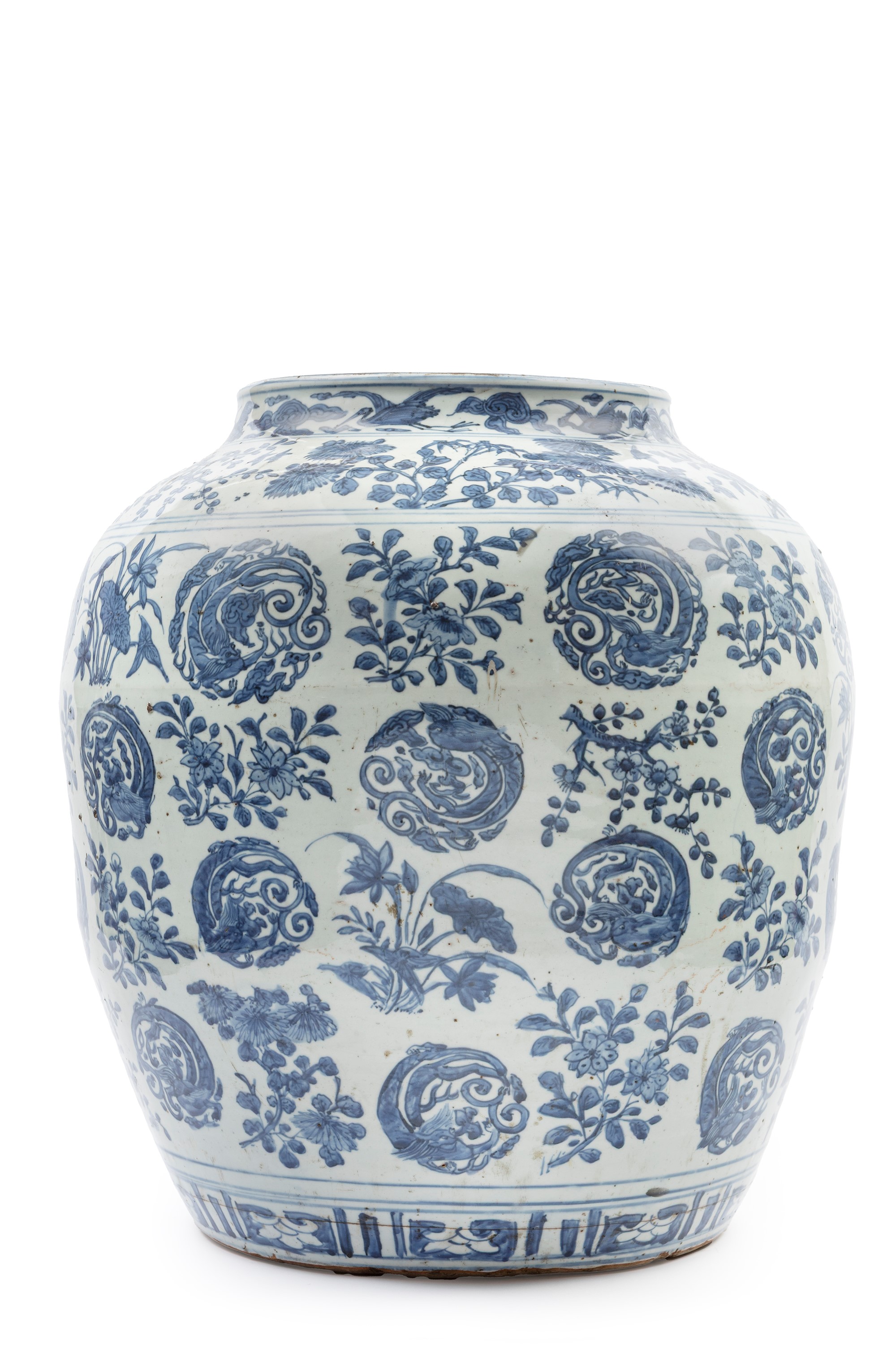 GRANDE GIARA IN PORCELLANA BIANCA E BLU