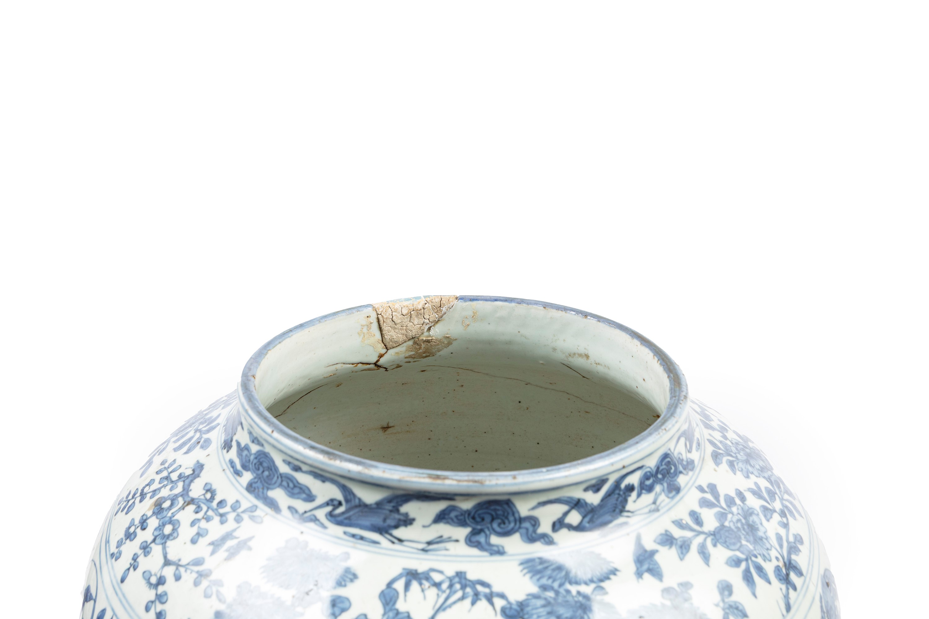 GRANDE GIARA IN PORCELLANA BIANCA E BLU