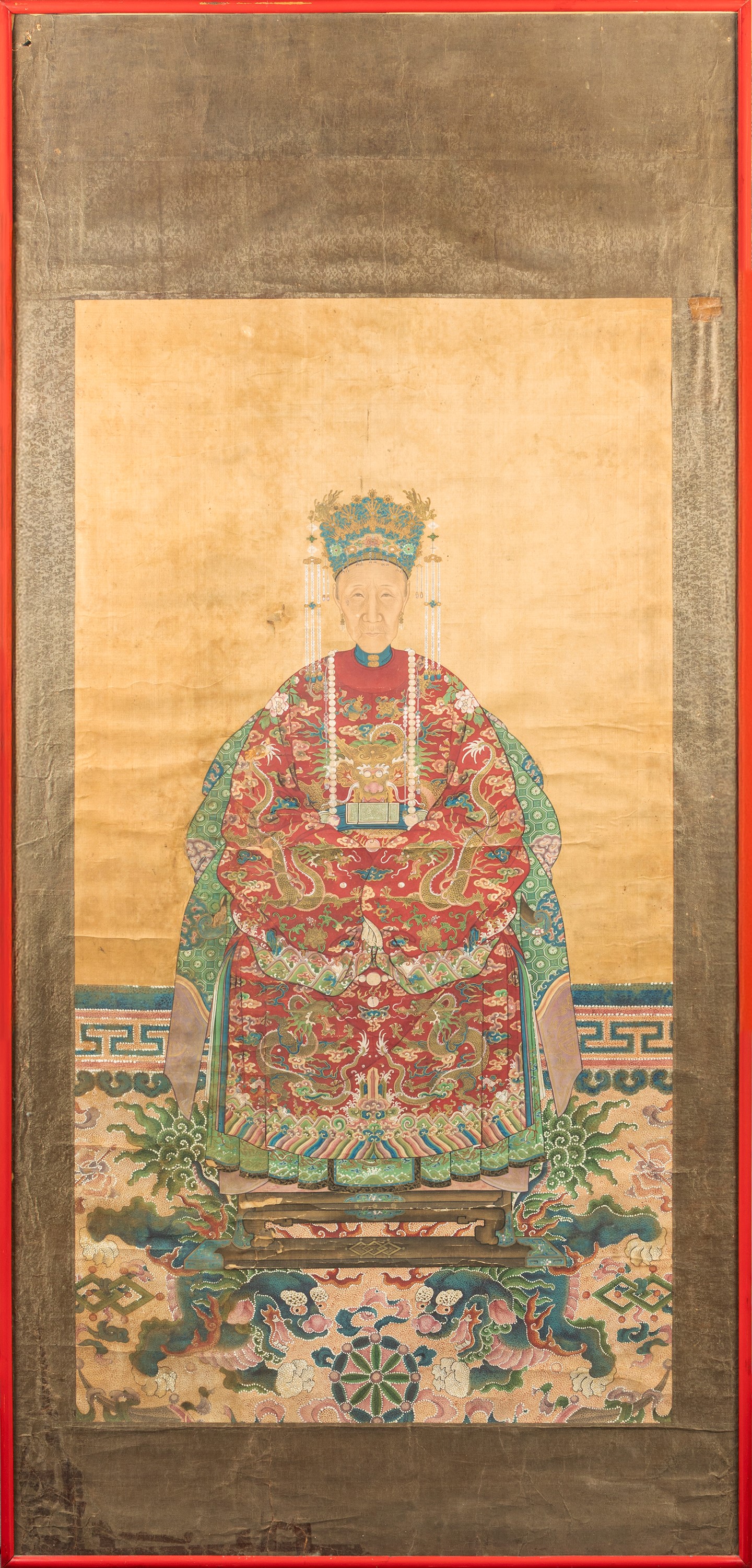 DUE GRANDI DIPINTI SU SETA