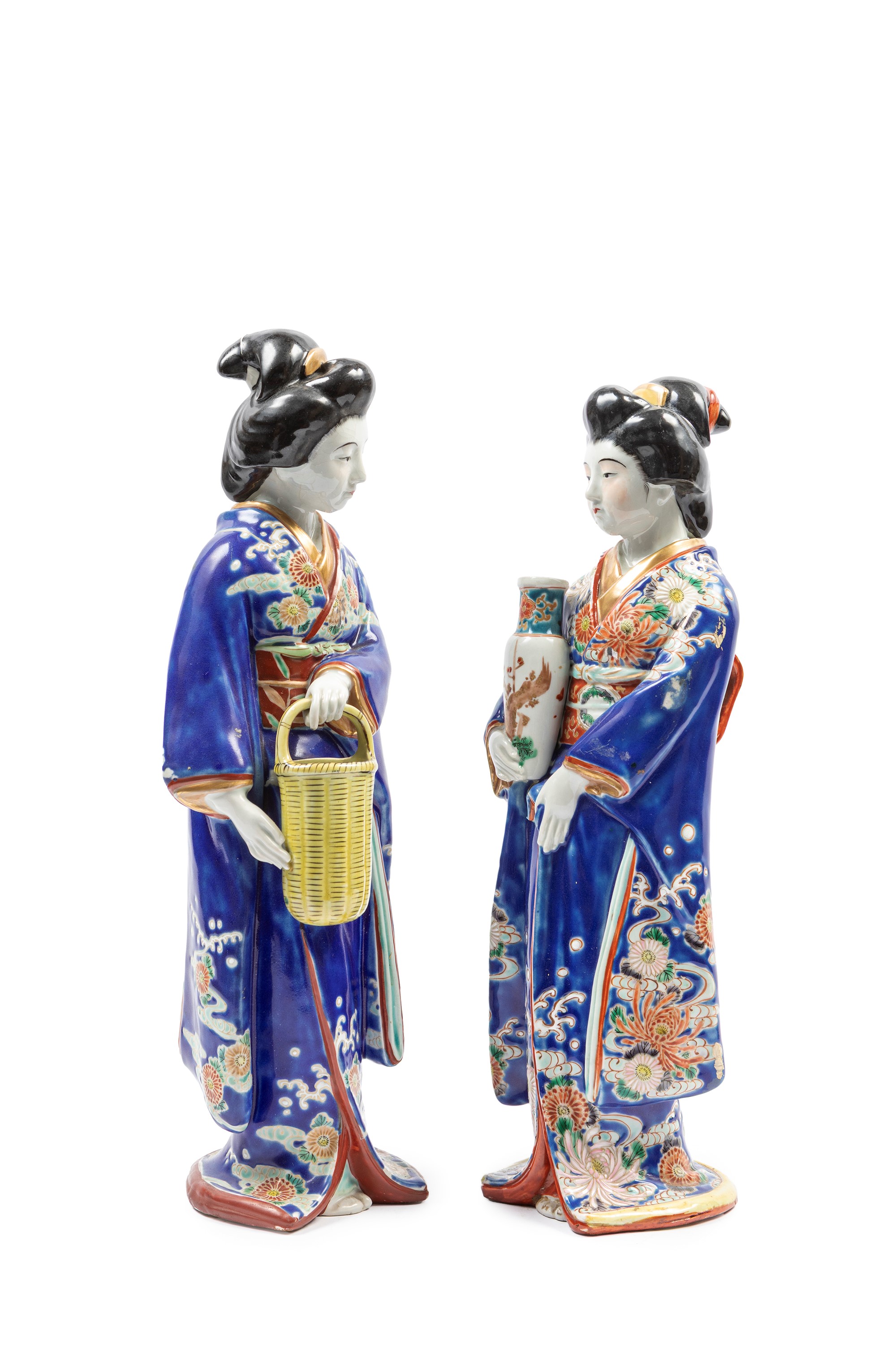 Due Sculture in Porcellana Imari