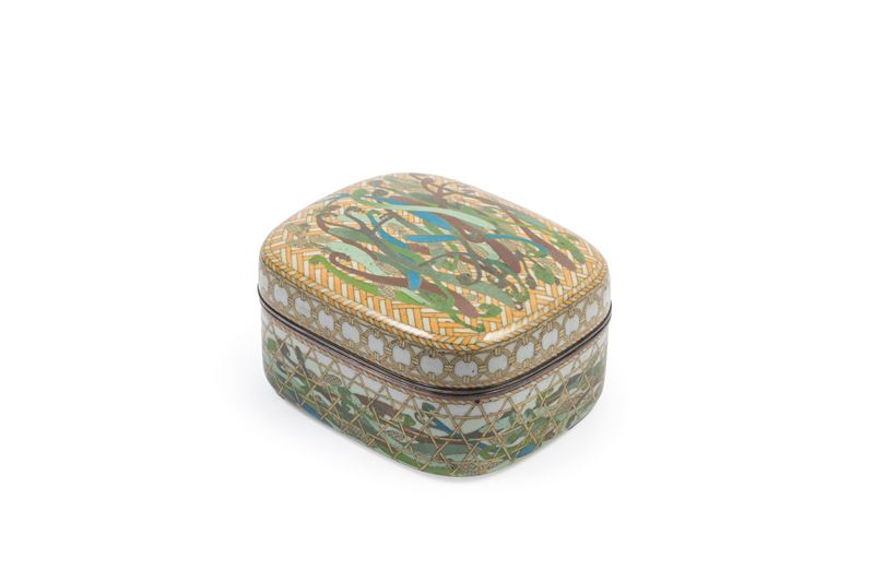 Scatola Rettangolare in Smalto Cloisonné