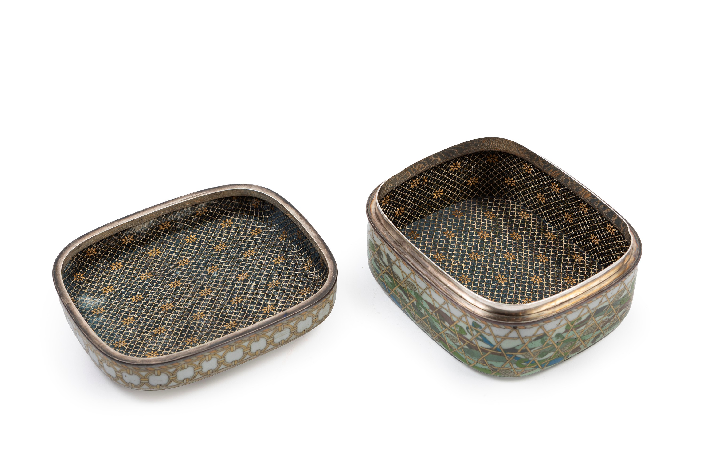 Scatola Rettangolare in Smalto Cloisonné