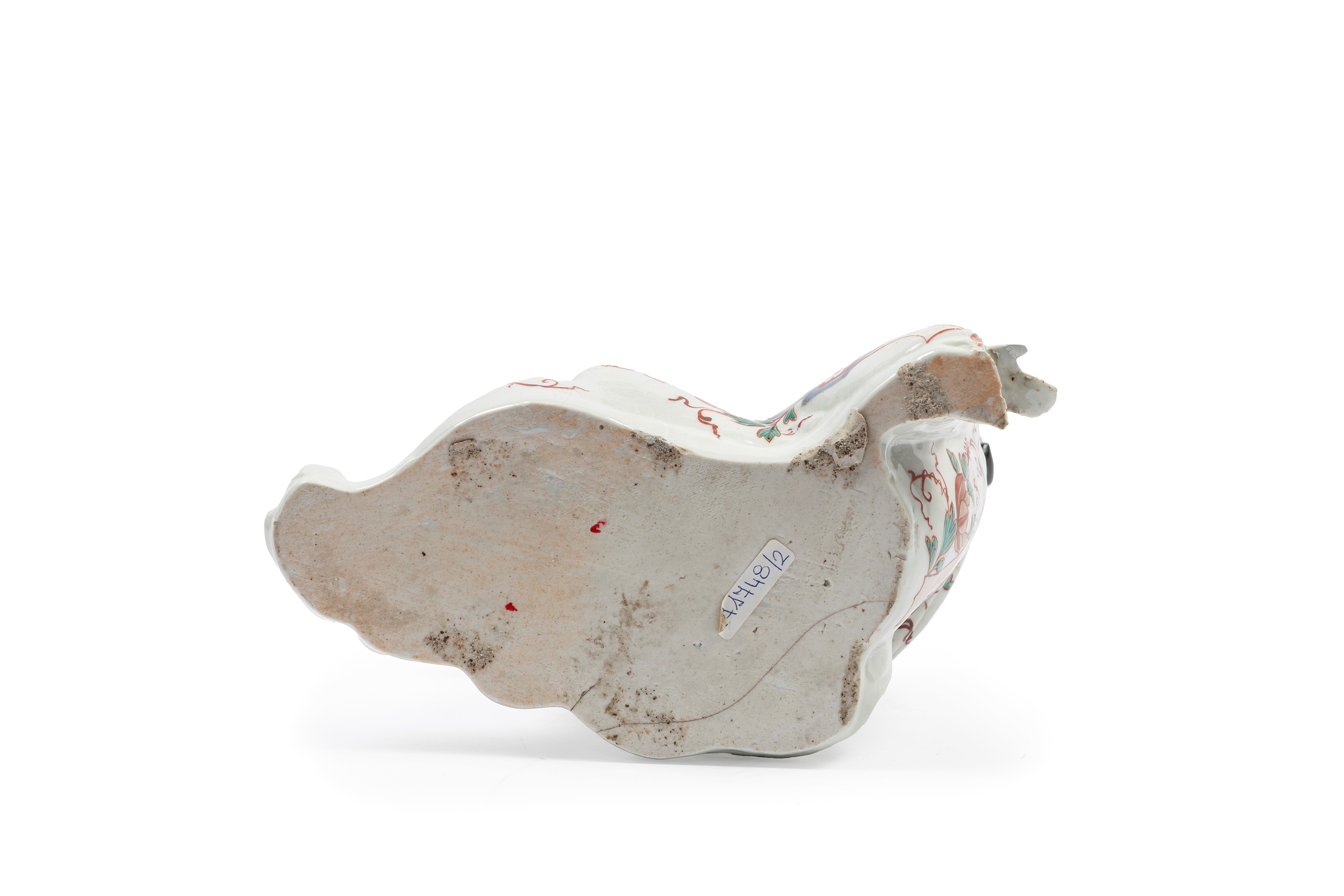 FIGURA PORTACANDELA IN PORCELLANA ARITA