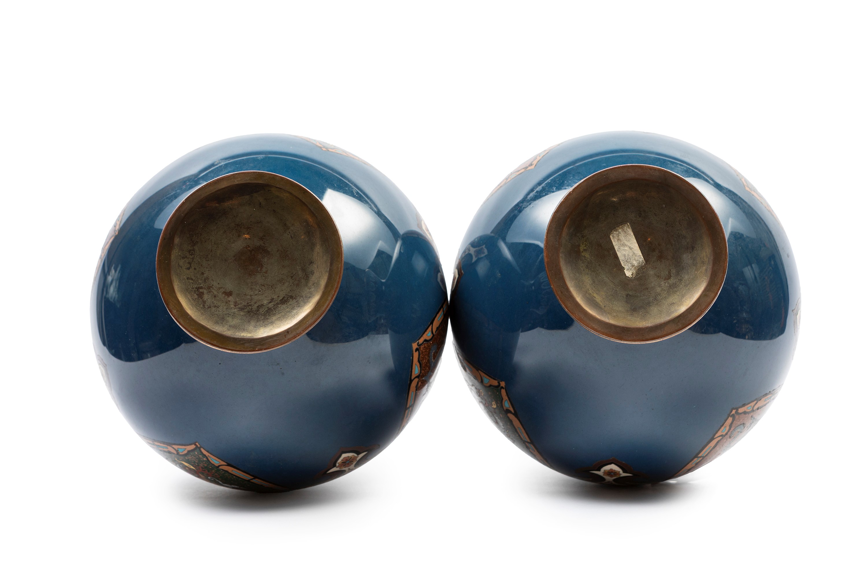 COPPIA DI VASI CLOISONNÉ