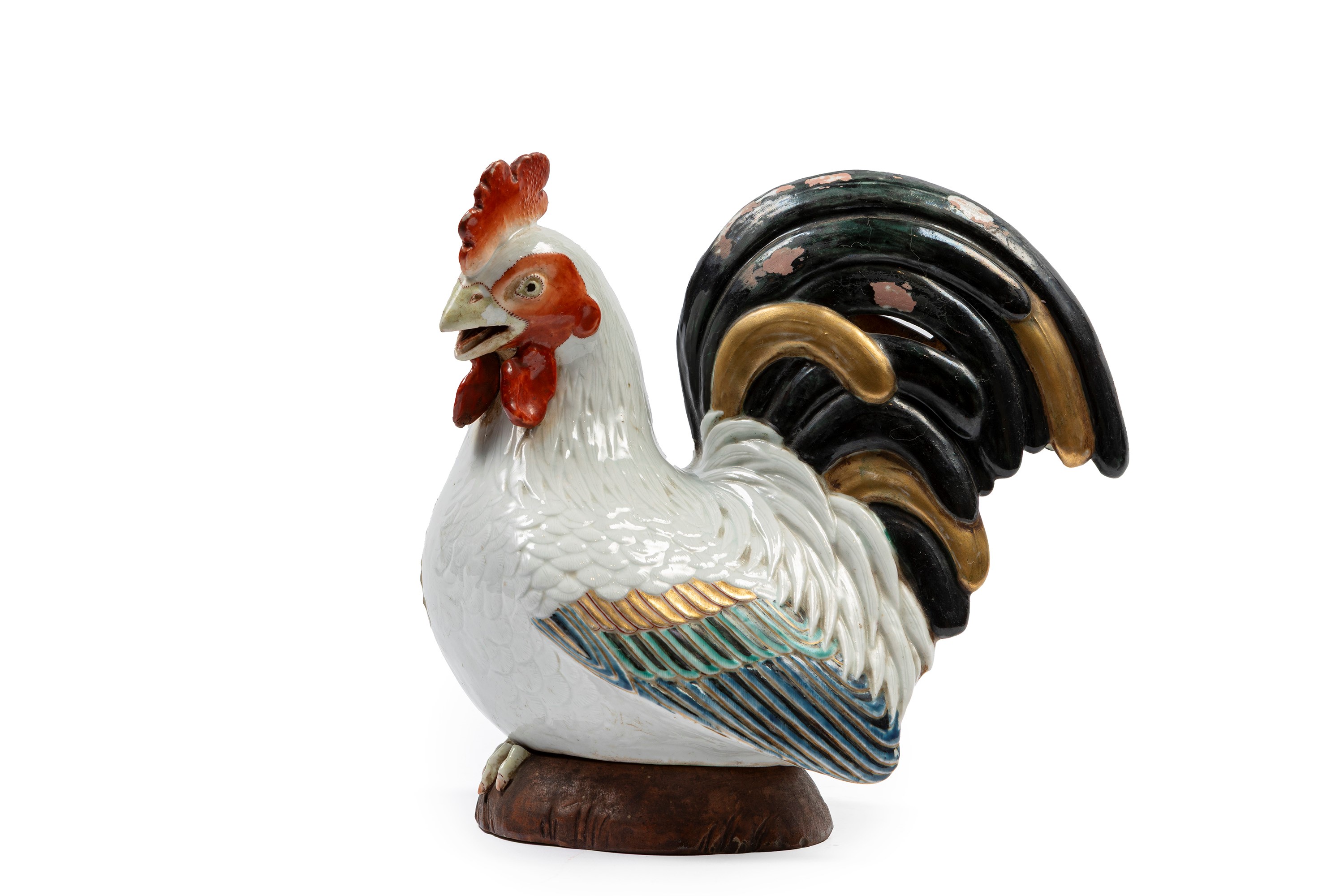 Gallo in Ceramica Policroma