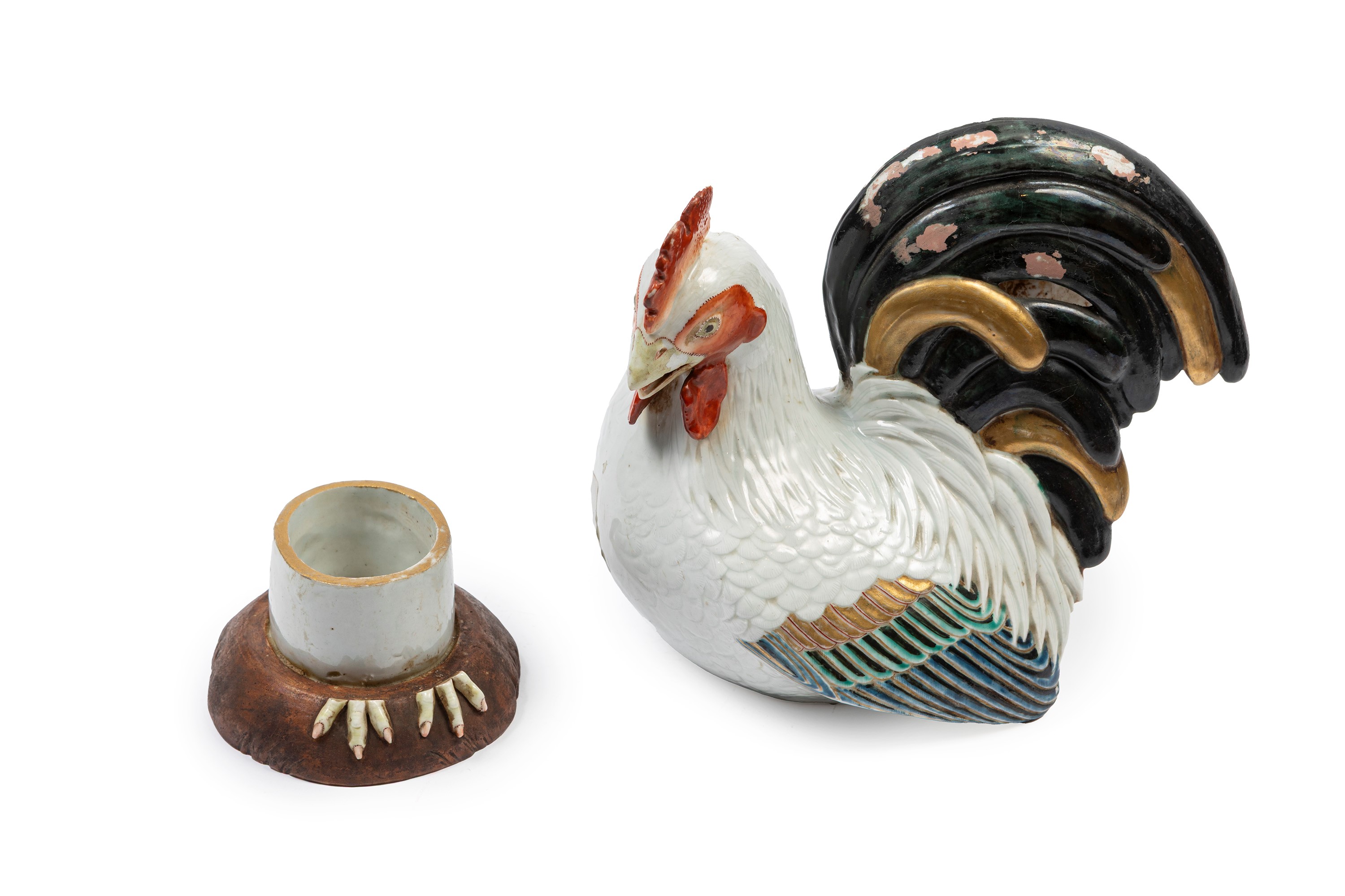 Gallo in Ceramica Policroma