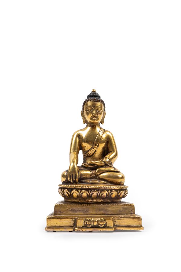 SCULTURA IN BRONZO DORATO
