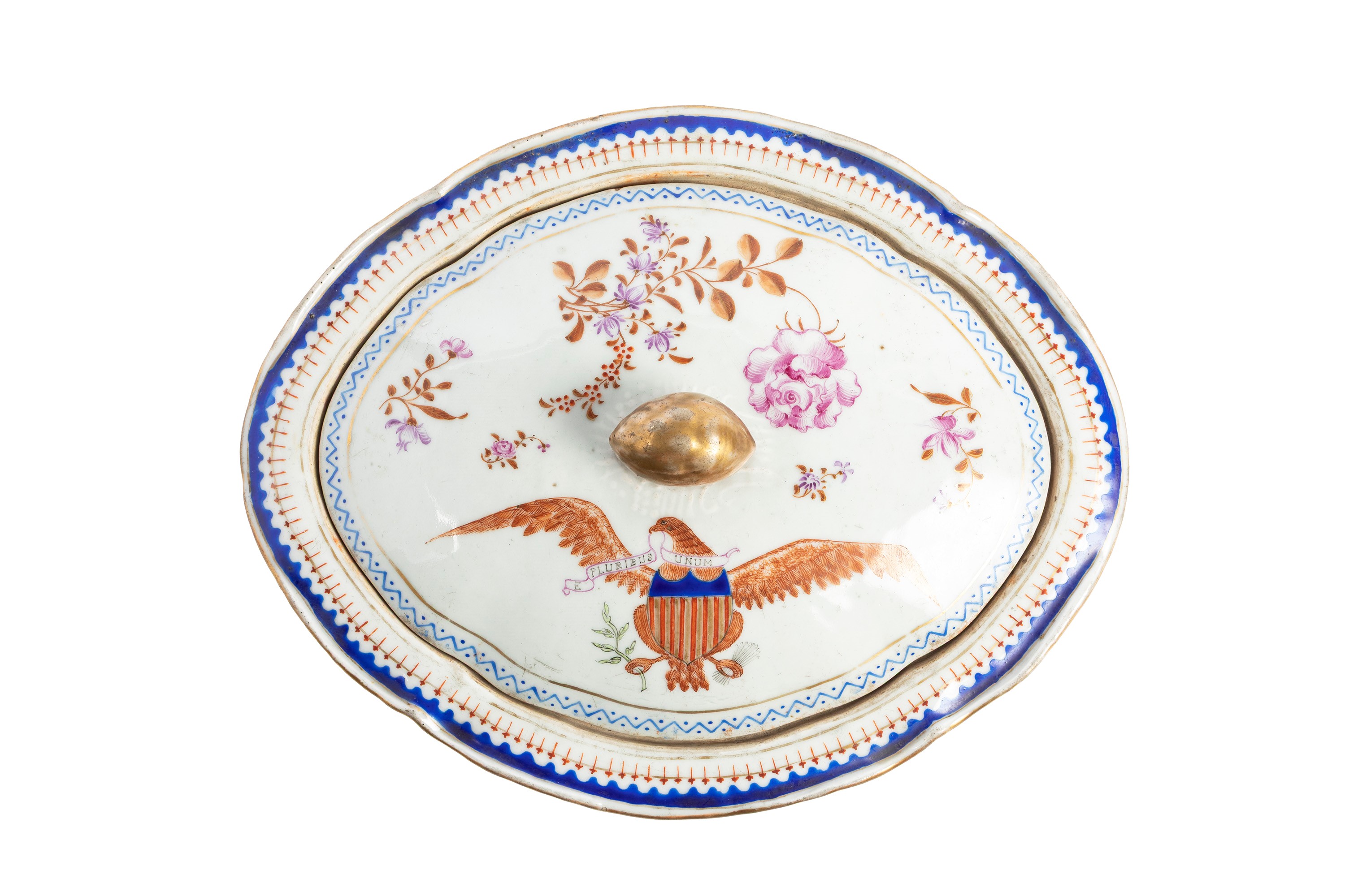 ZUPPIERA CON COPERCHIO IN PORCELLANA EXPORT