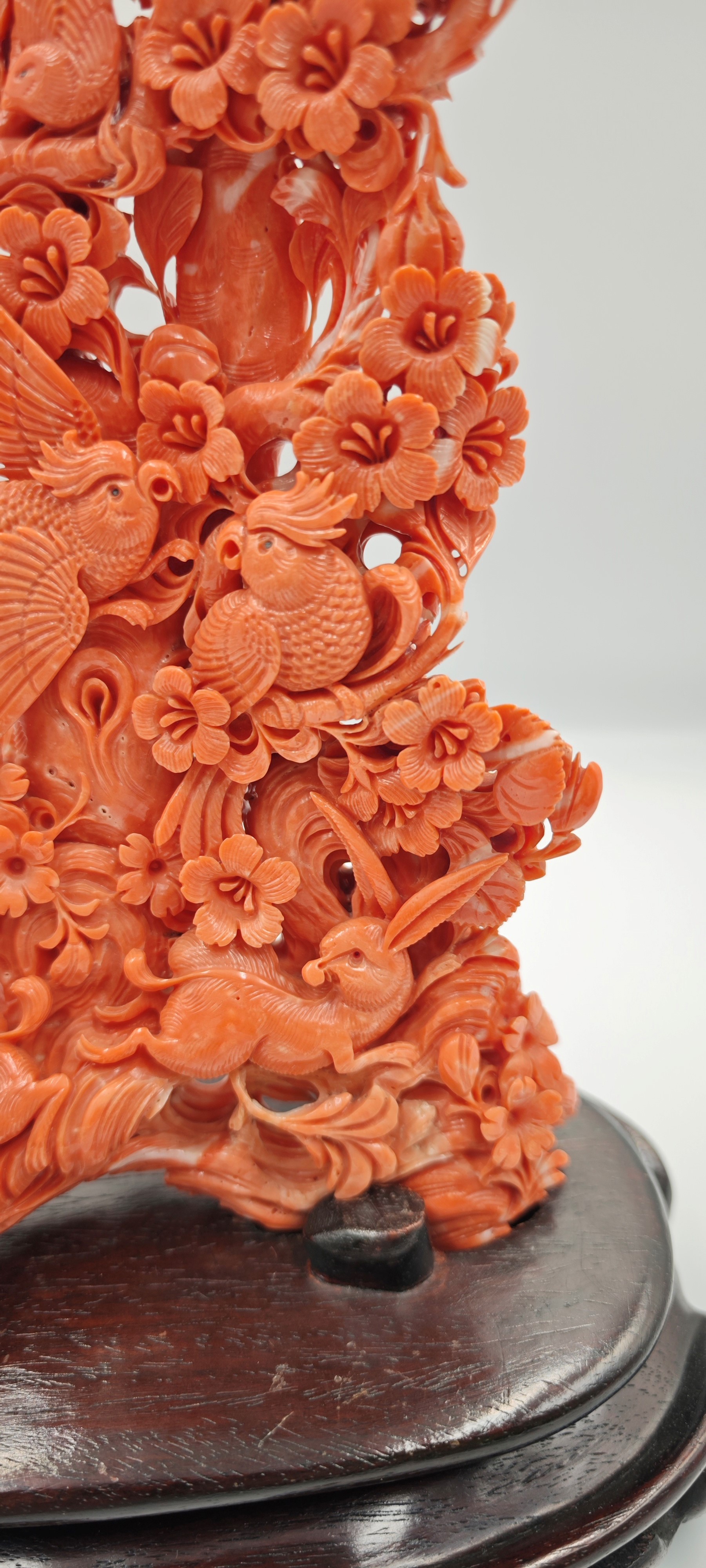 ☼SCULTURA IN CORALLO MOMO O CERASUOLO, CINA, INIZIO XX SECOLO