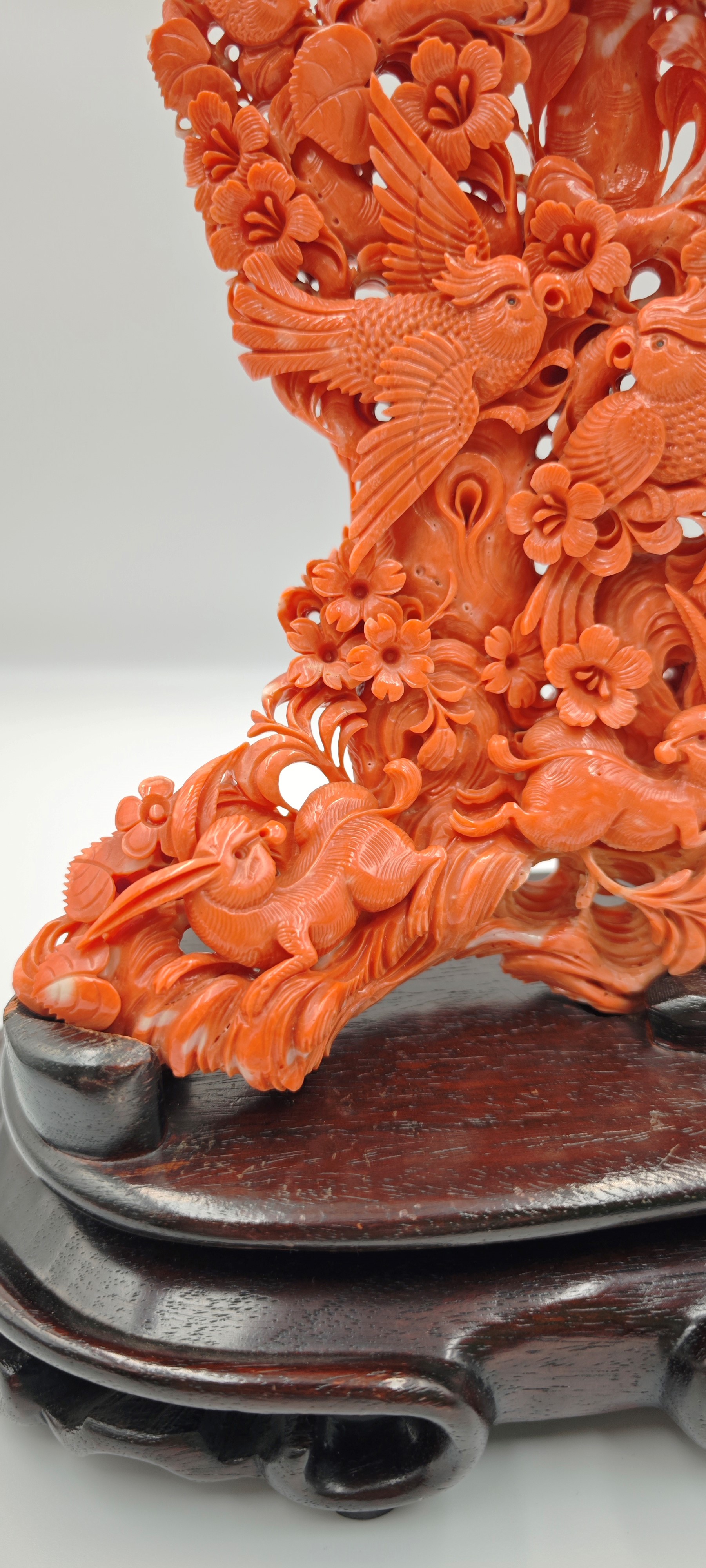 ☼SCULTURA IN CORALLO MOMO O CERASUOLO, CINA, INIZIO XX SECOLO