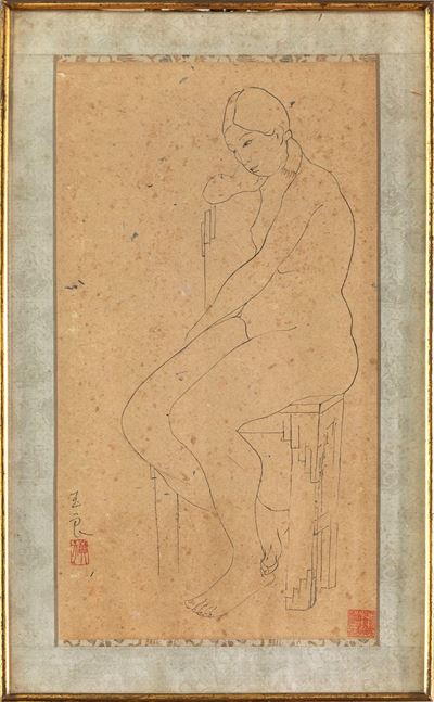 Disegno Raffigurante Donna, Firmato Pan Yuliang