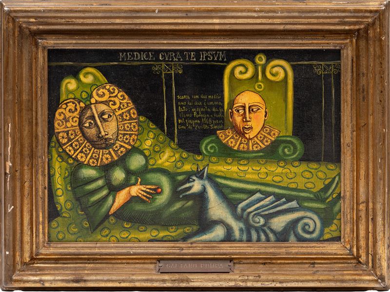 Pompa Gaetano - Il medico malato, olio su tela