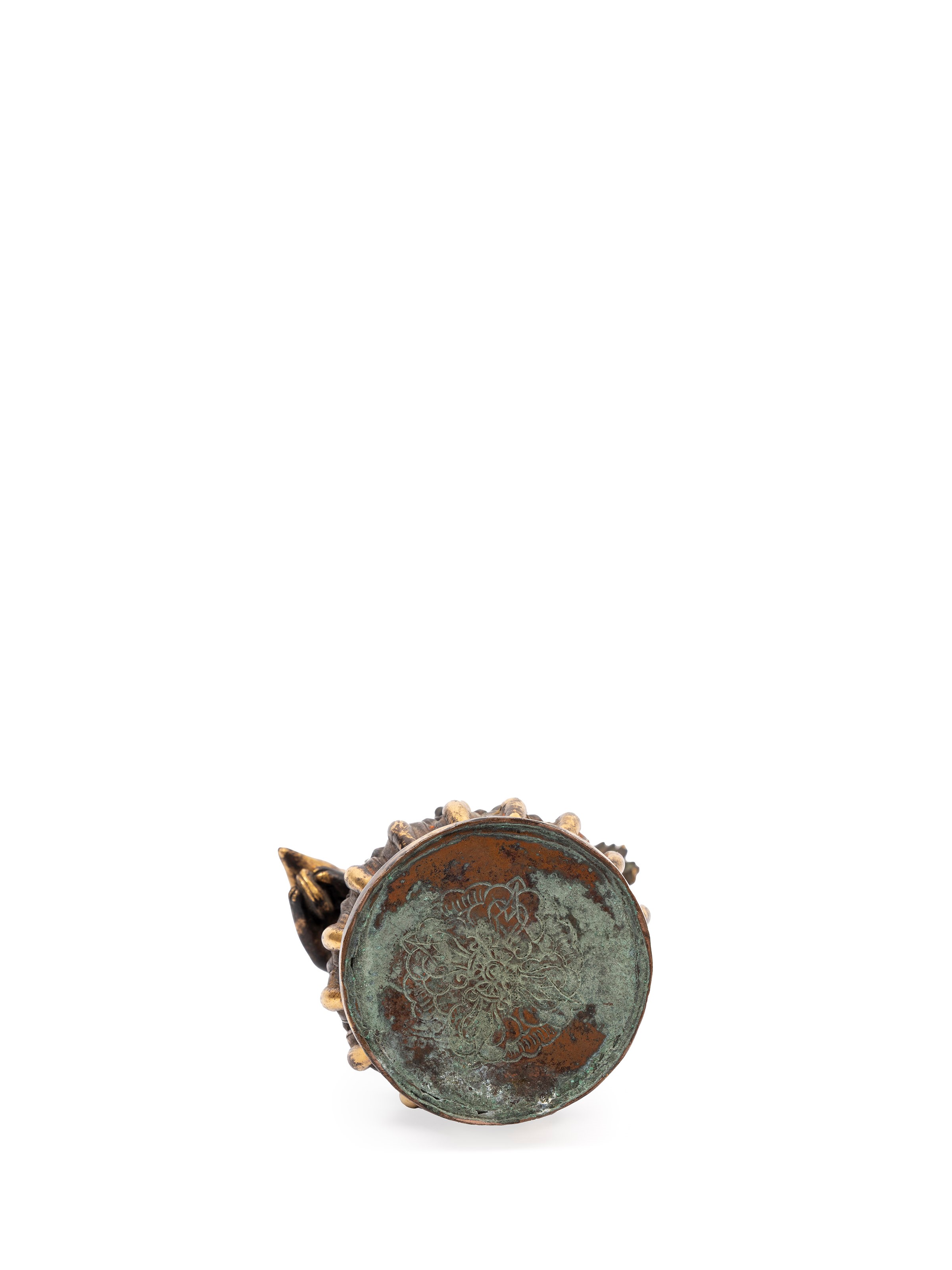 Scultore Himalayan del XIX secolo, Figura in bronzo dorato di Ganesha