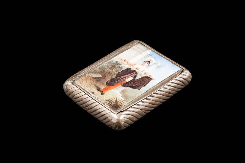 PORTASIGARETTE IN ARGENTO E SMALTO