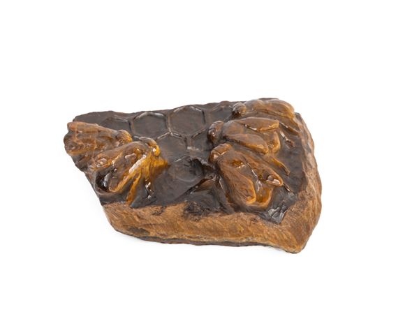 &#201;douard-Marcel Sandoz - TIGER’S EYE SCULPTURE DEPICTING BEES AND A BEEHIVE