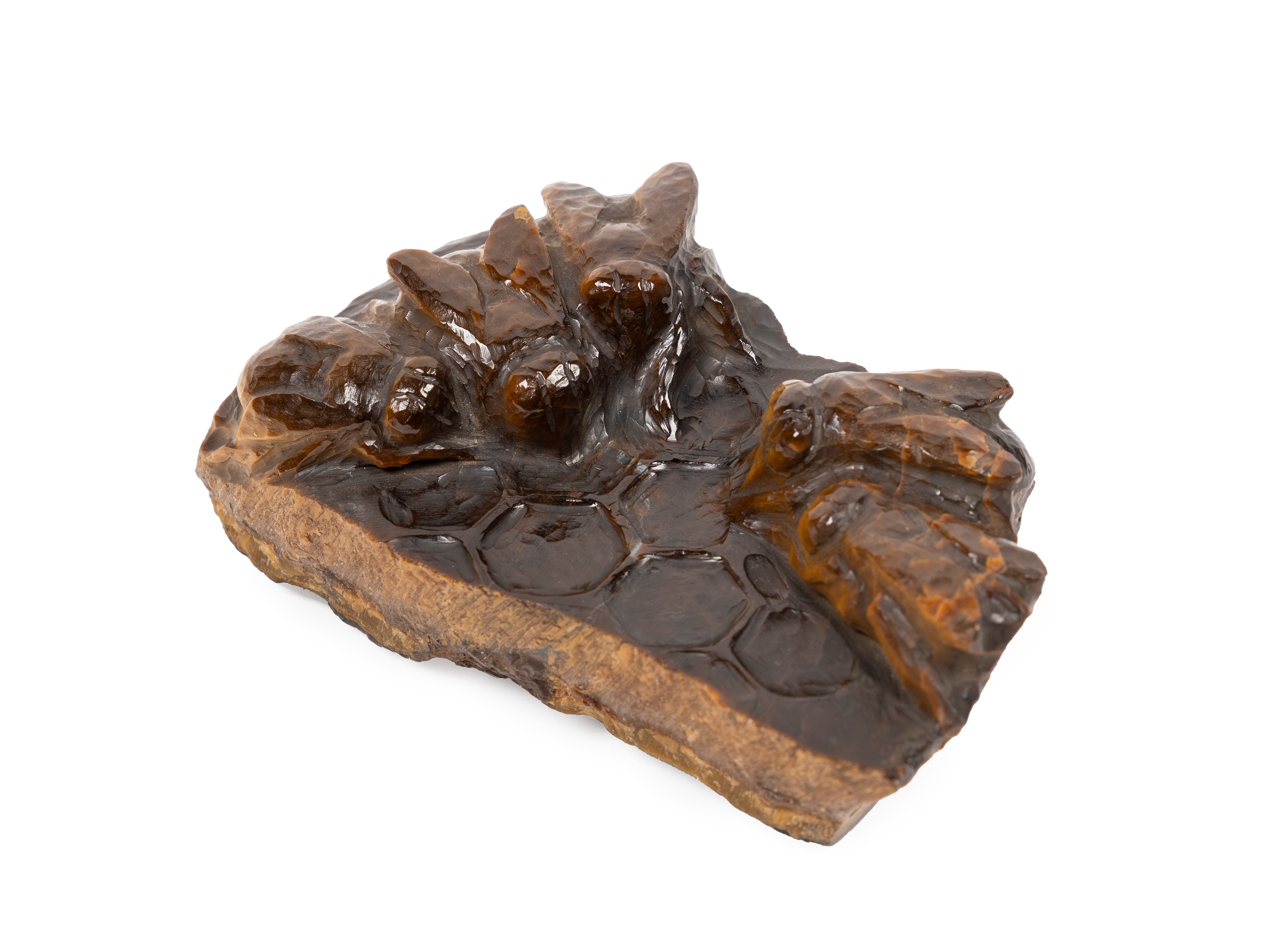Édouard-marcel Sandoz - Scultura in occhio di tigre raffigurante api e alveare