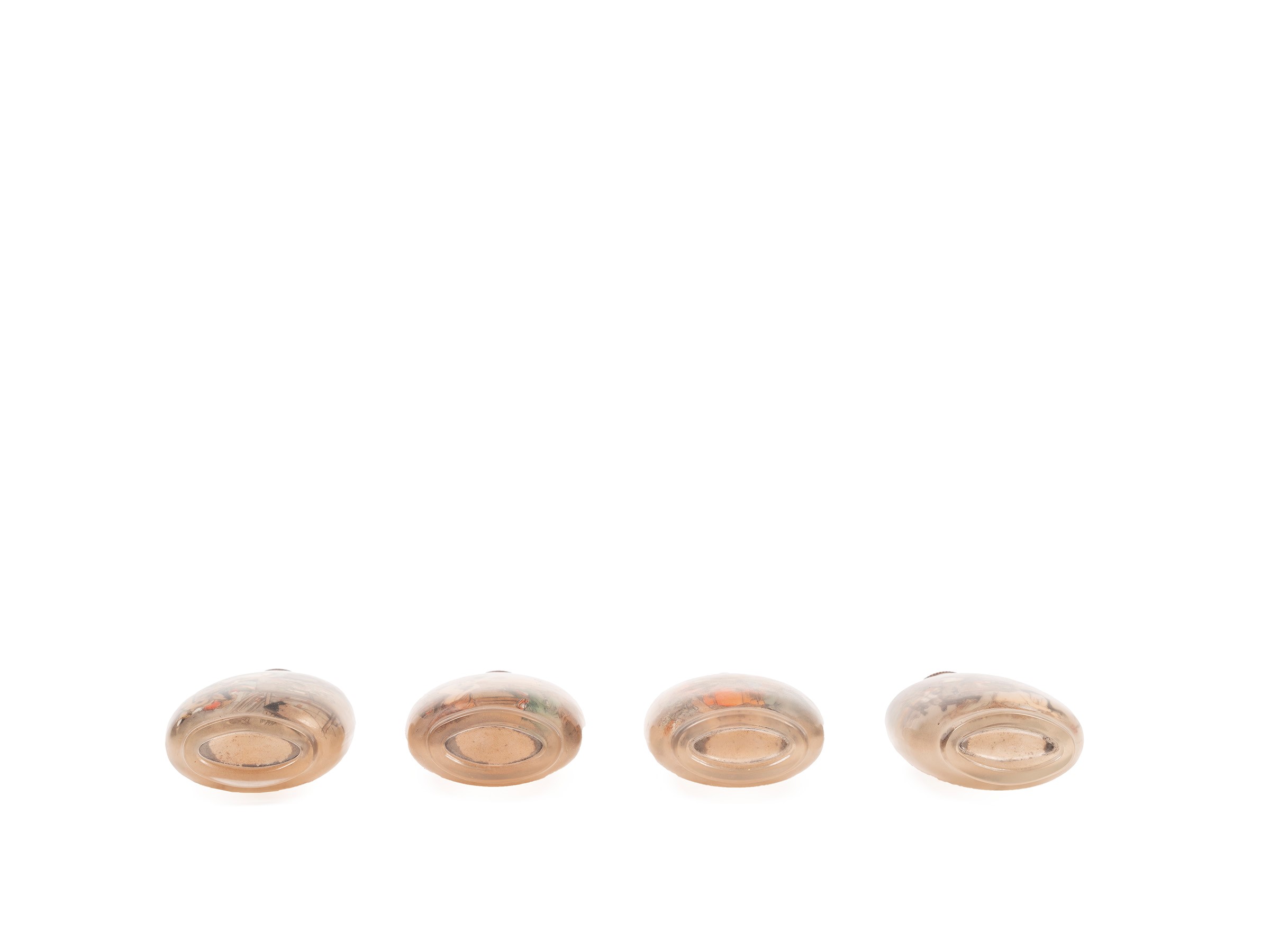 Set di quattro snuff bottle in vetro, Cina, XX secolo
