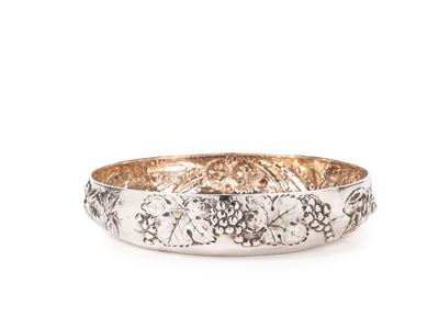 Centrotavola Brandimarte, argento, h 7 cm, d 34 cm, Italia, XX secolo