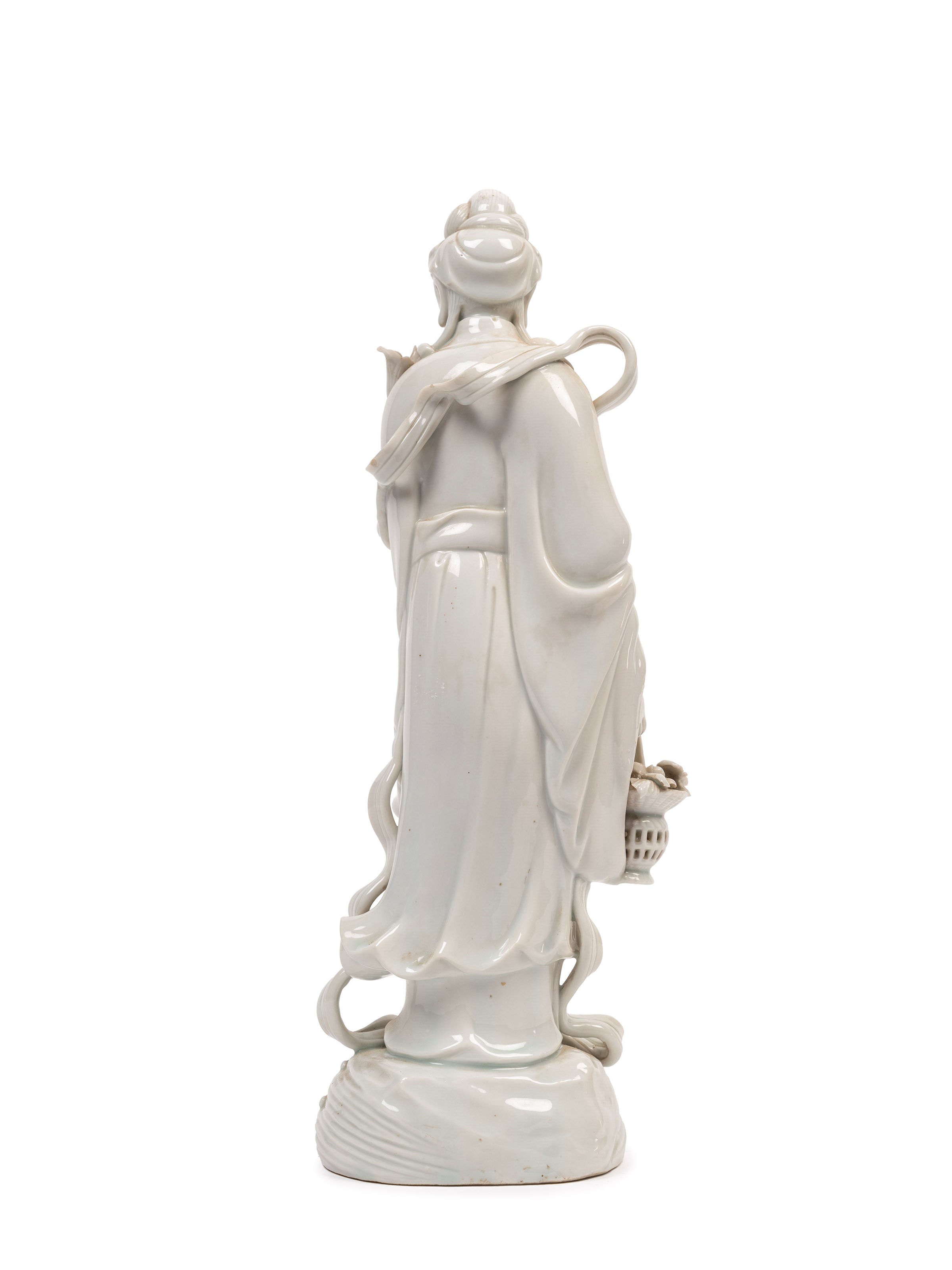 Guanyin, Porcellana Blanc de Chine, h 32,5 cm