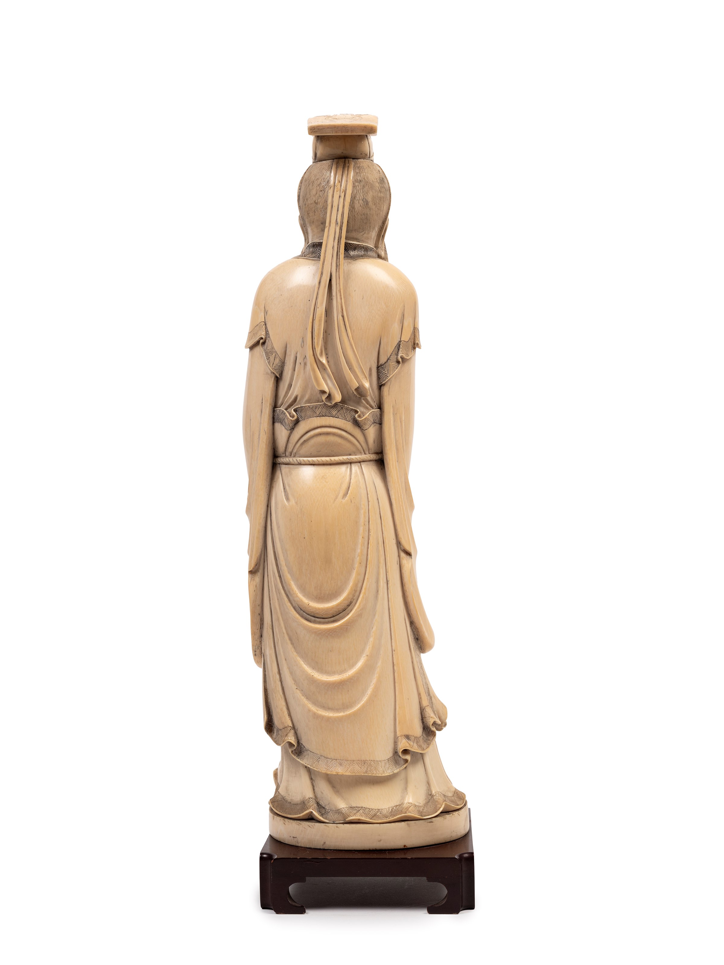 Scultura in avorio raffigurante Confucio, Cina XIX/XX secolo