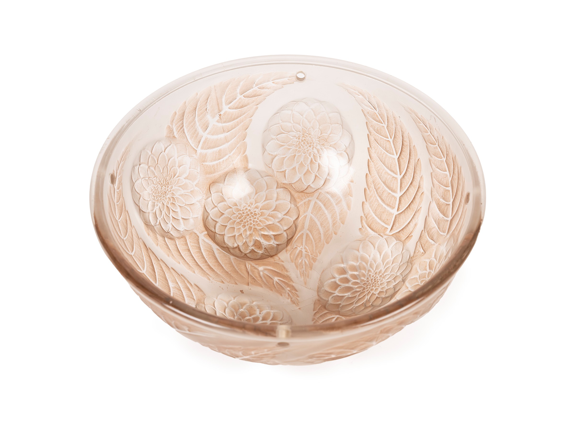 Renè Lalique - Lampadario/Lampada da tavolo 'Dahlias', vetro opalescente, anni '20