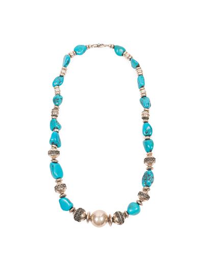 Collana in argento e turchese, Cina, inizio XX secolo