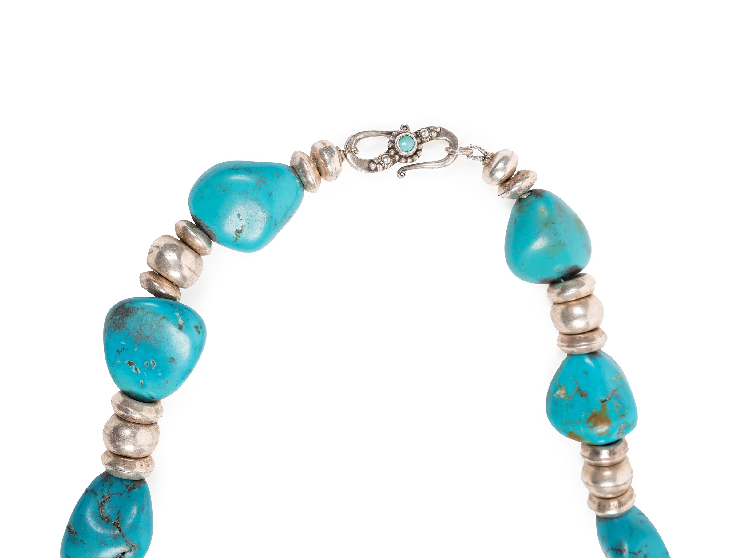 Collana in argento e turchese, Cina, inizio XX secolo