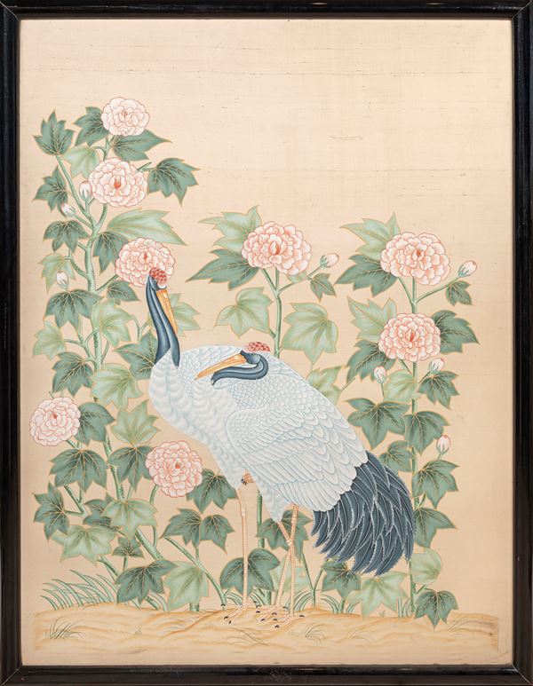 A SILK PAINTING