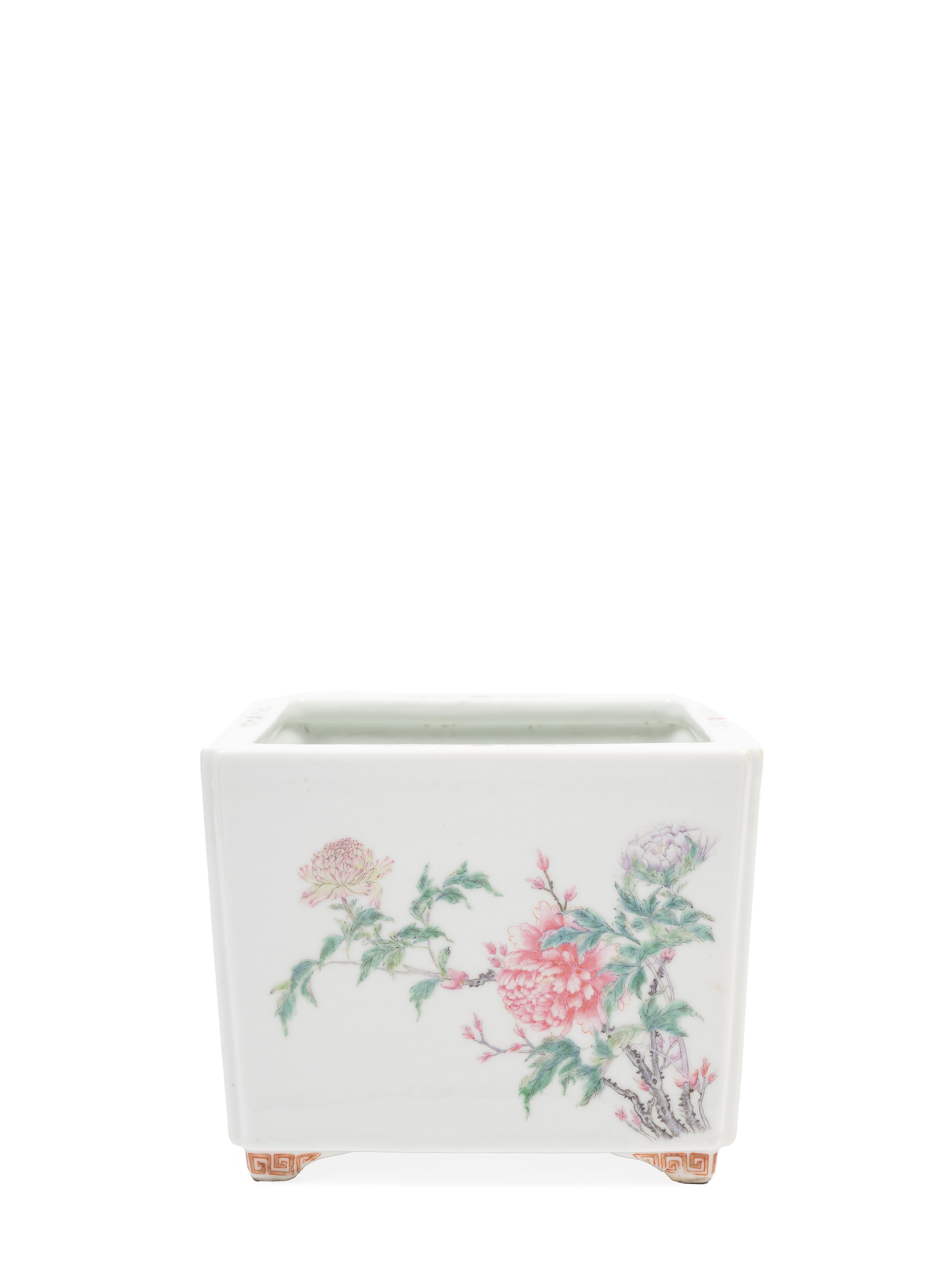 JARDINIERE IN PORCELLANA FAMIGLIA ROSA