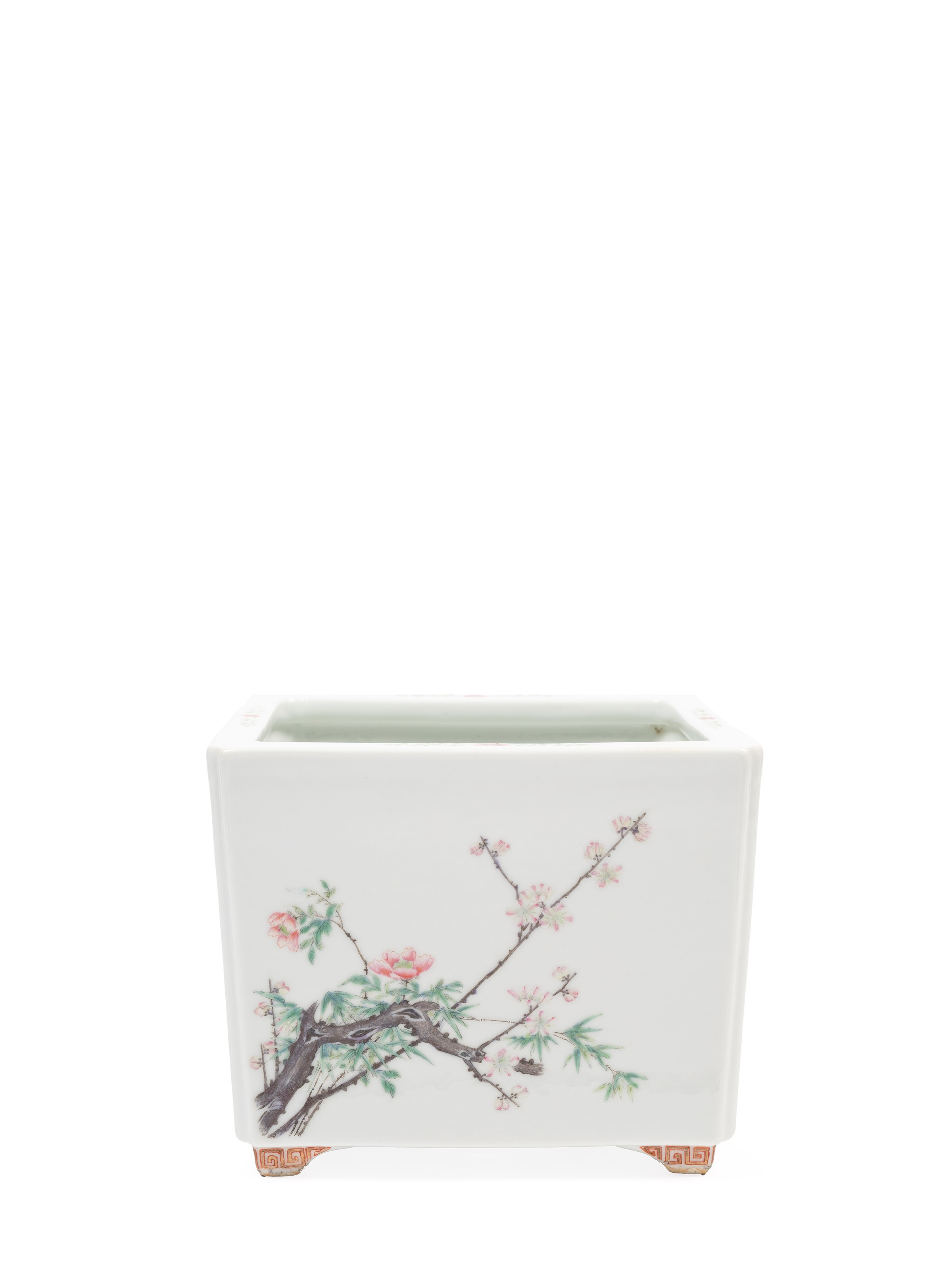 JARDINIERE IN PORCELLANA FAMIGLIA ROSA