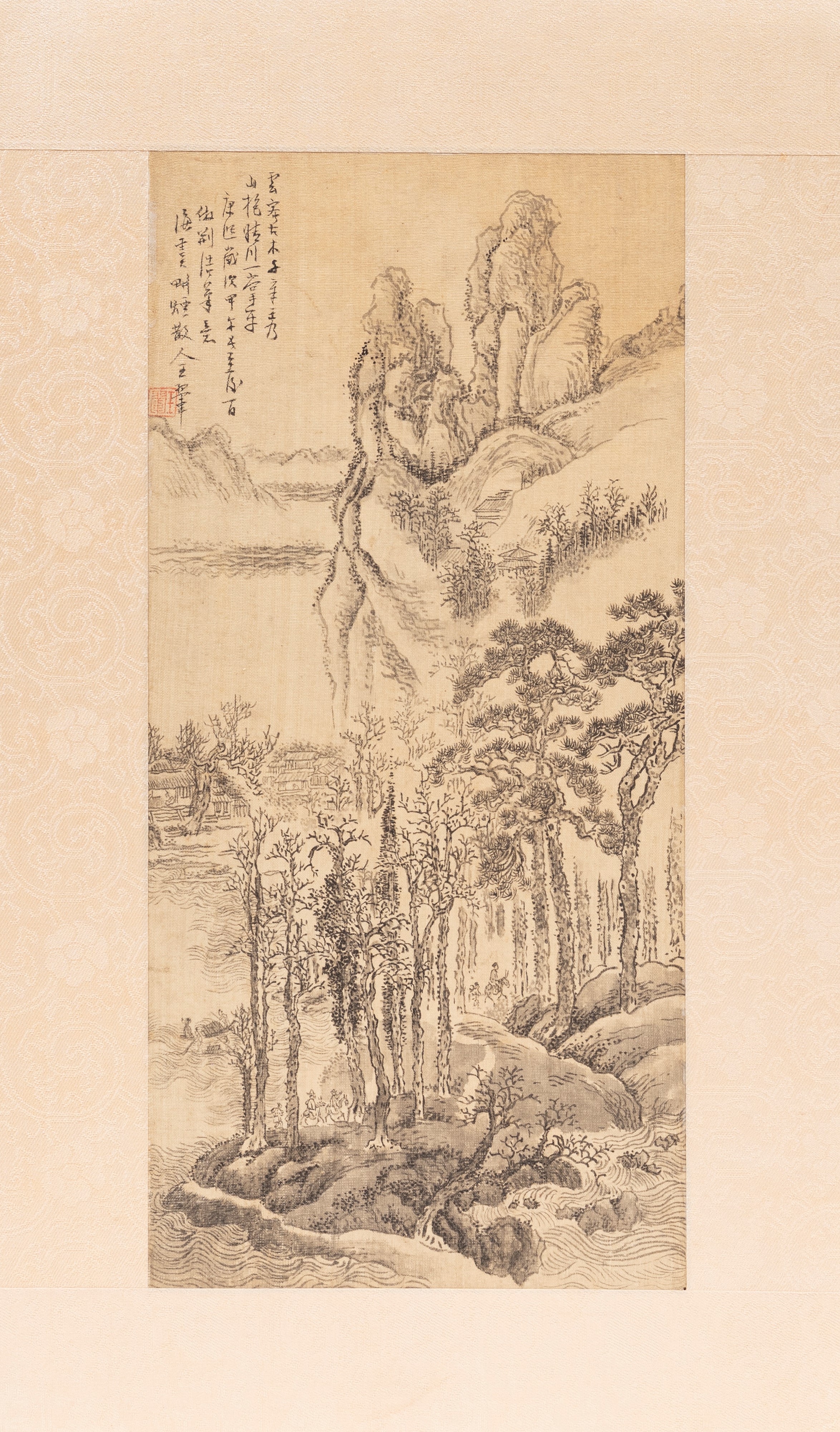 Sette opere su seta, Cina, dinastia Qing (1644-1911)